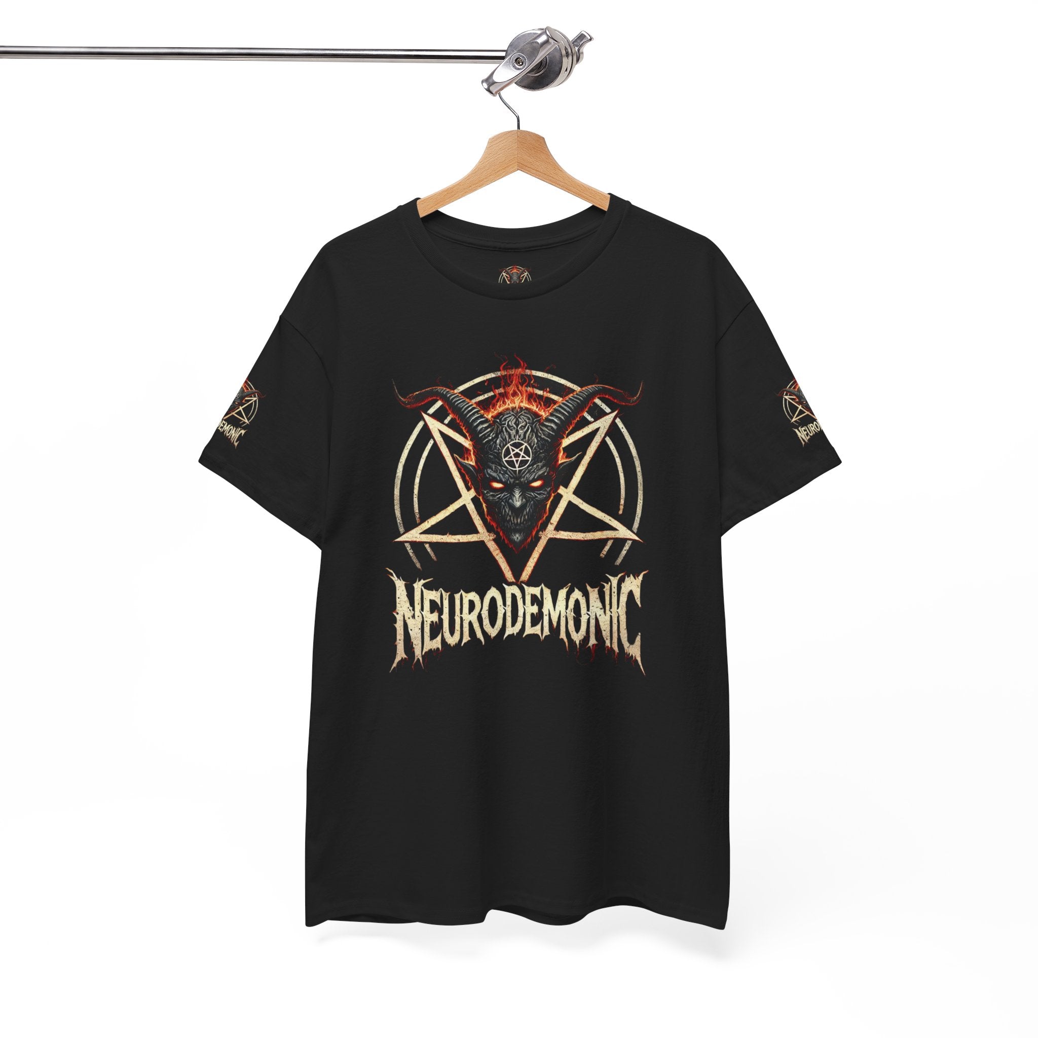 NeuroDemonic Baphomet Pentagram T-Shirt – Heavy Metal Streetwear Edition