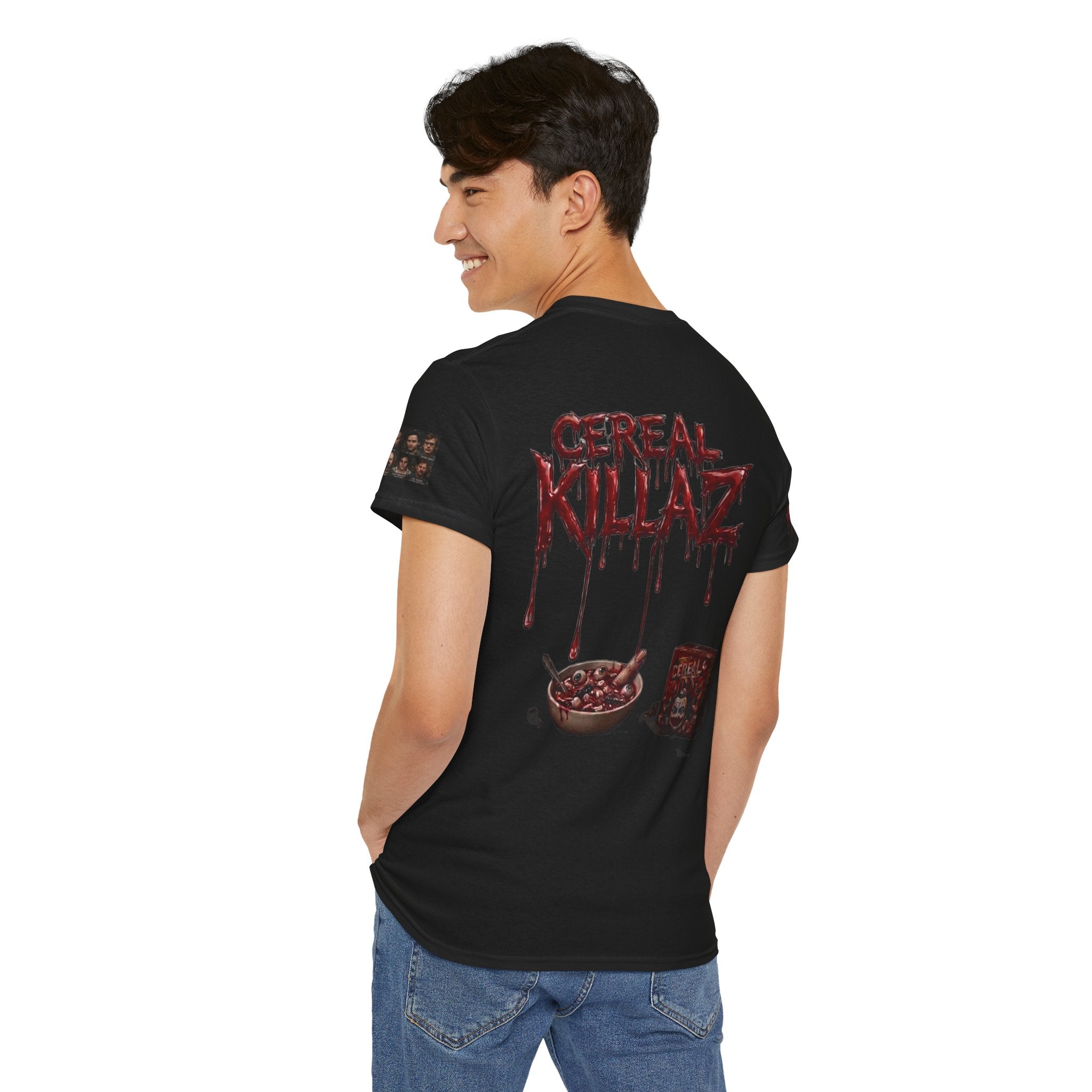 CEREAL KILLAZ™ True Crime Horror Graphic T-Shirt | Gothic Streetwear | NeuroDemonic
