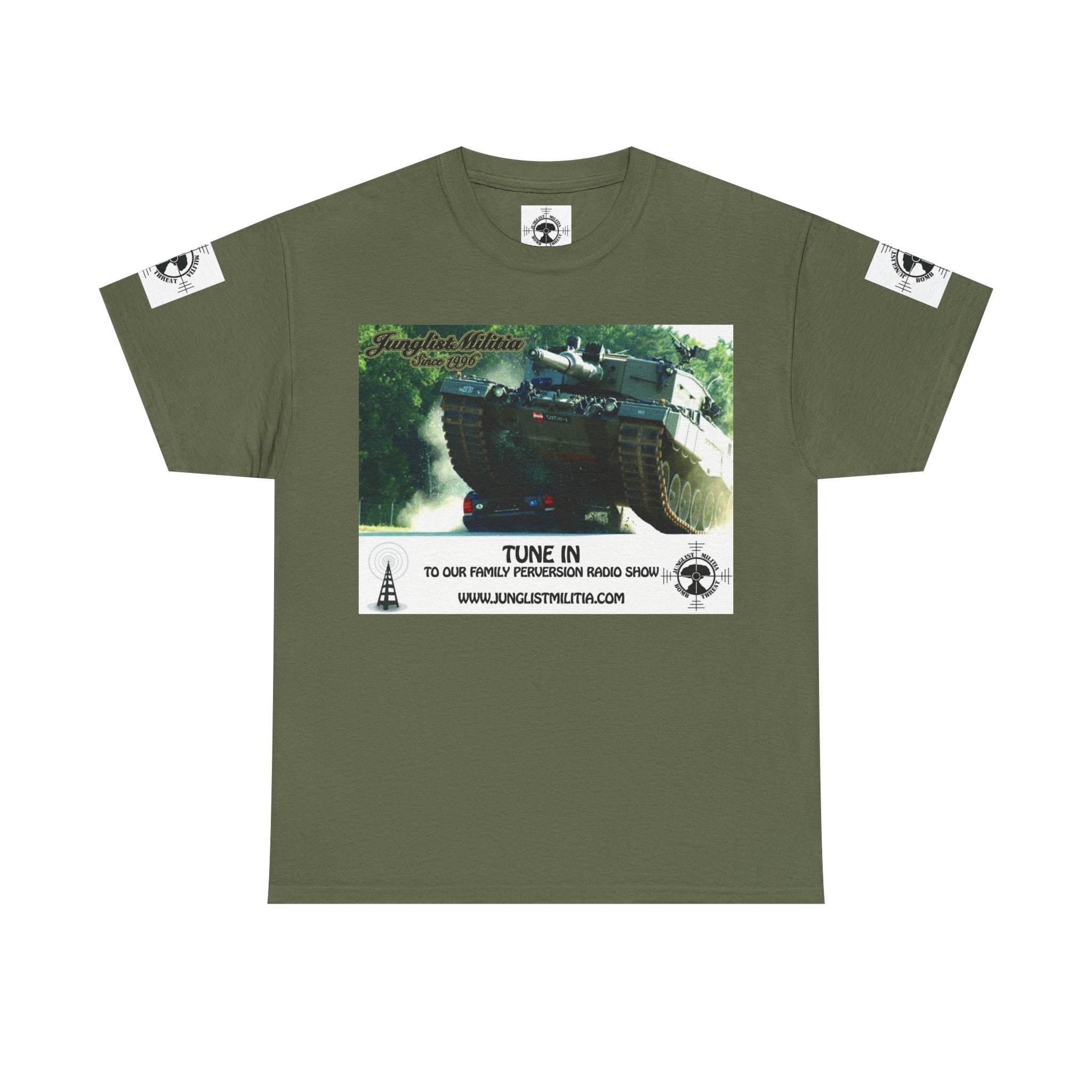 Classic Radio Junglist Militia The Junglist Militia Family Perversion Radio Show Los Angeles, California. Unisex Gildan T-Shirt