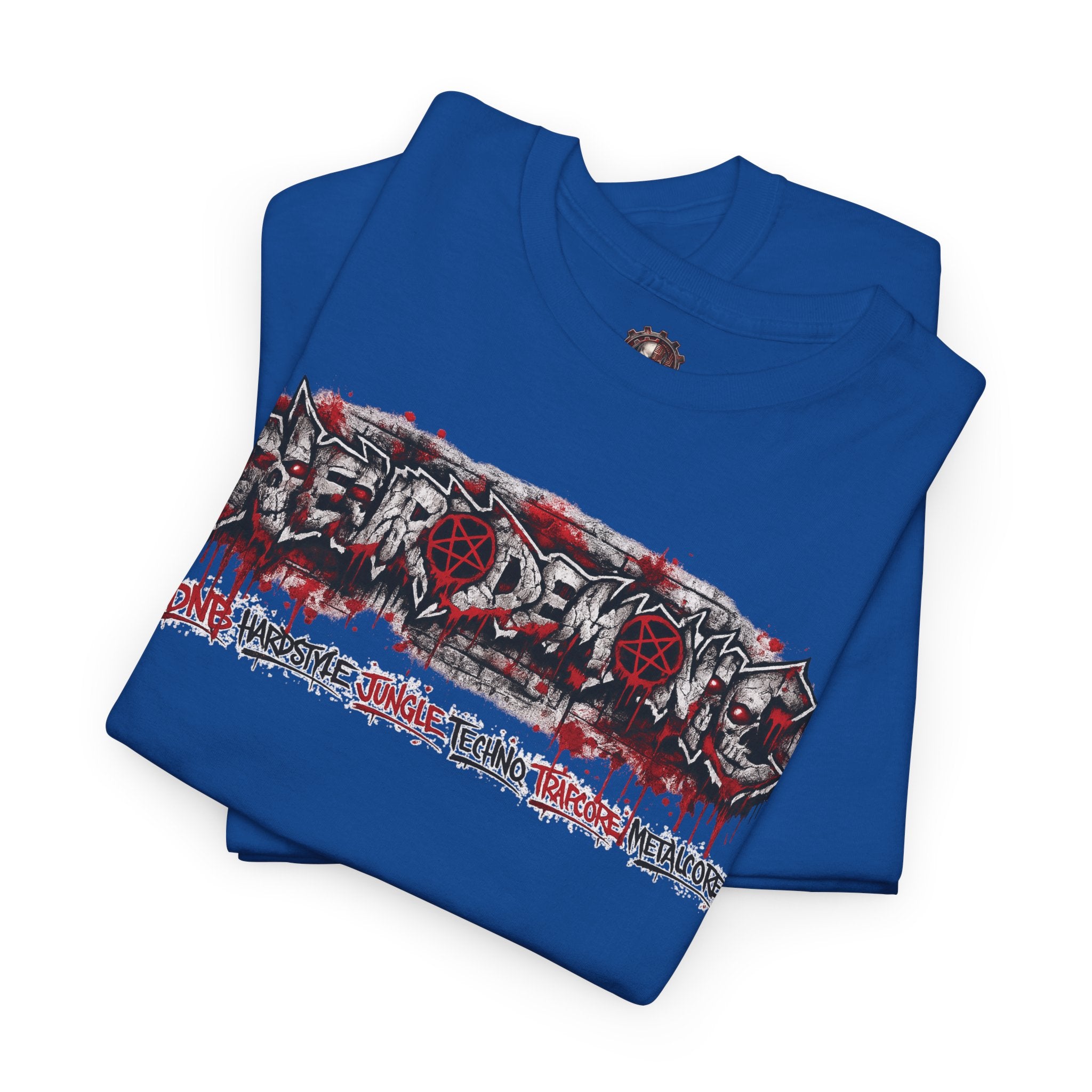 NEURODEMONIC - dnb hardstyle jungle techno trapcore metalcore Graffiti Skull Tee — Gildan Graphic Shirt