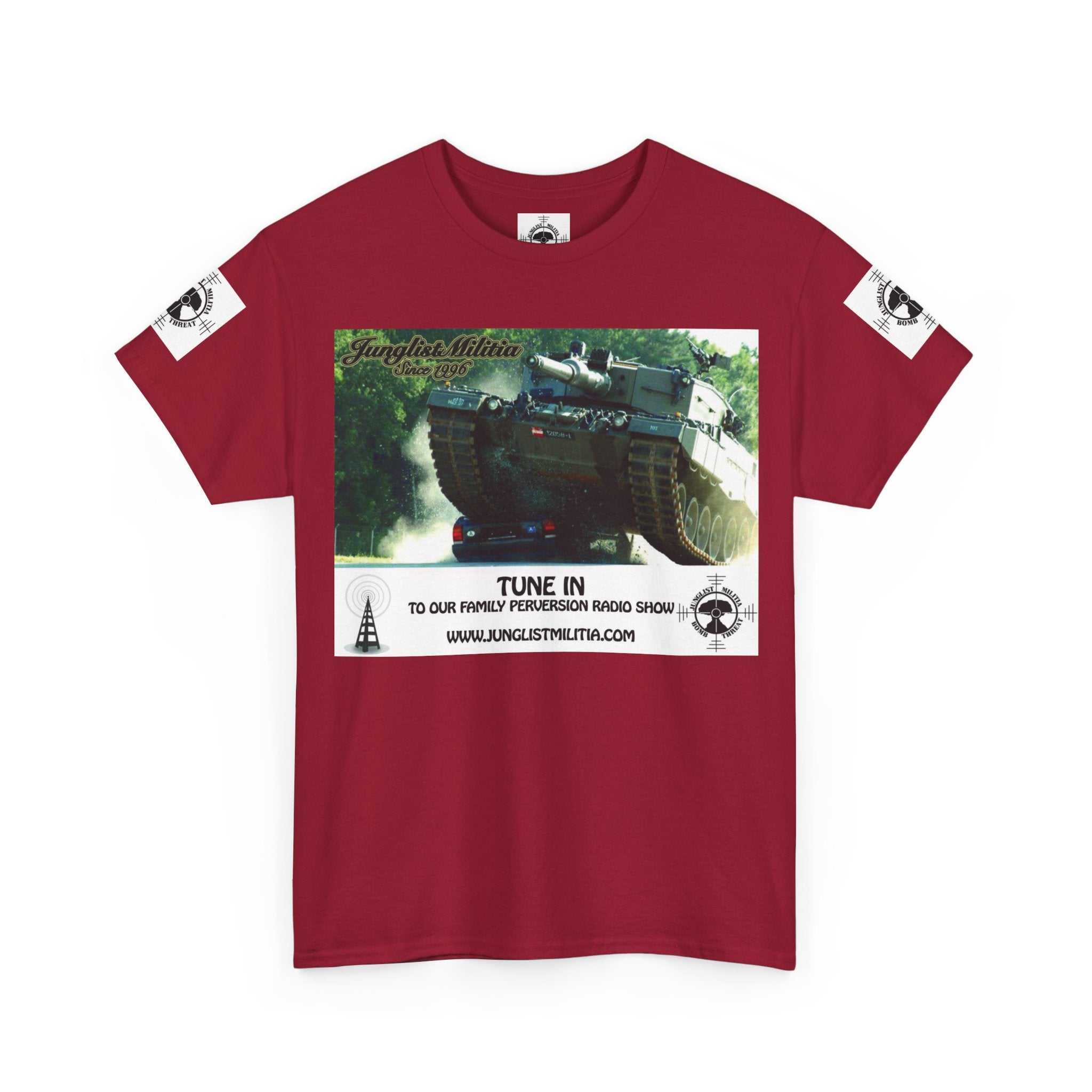 Classic Radio Junglist Militia The Junglist Militia Family Perversion Radio Show Los Angeles, California. Unisex Gildan T-Shirt