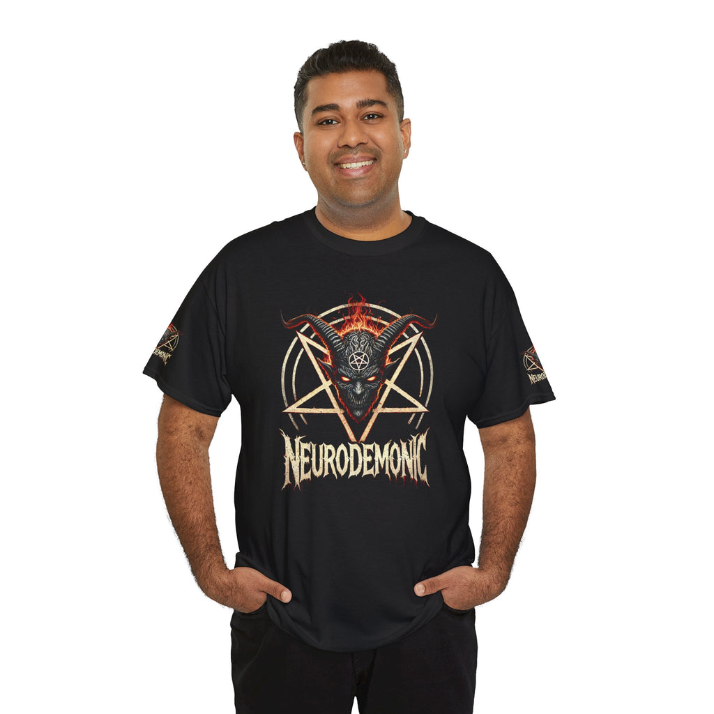 NeuroDemonic Baphomet Pentagram T-Shirt – Heavy Metal Streetwear Edition