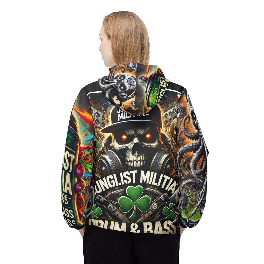 DJ CLOVER - Windbreaker Jacket (AOP) JUNGLIST MILITIA SINCE 1996 - LIMITED EDITION - "VERY EXPENSIVE, EXCLUSIVE COLLECTER EDITION"