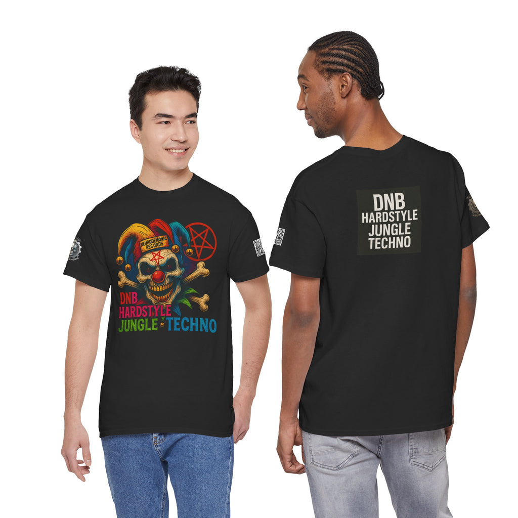 NeuroDemonic Carnival Jester T-Shirt – DNB Hardstyle Jungle Techno Edition
