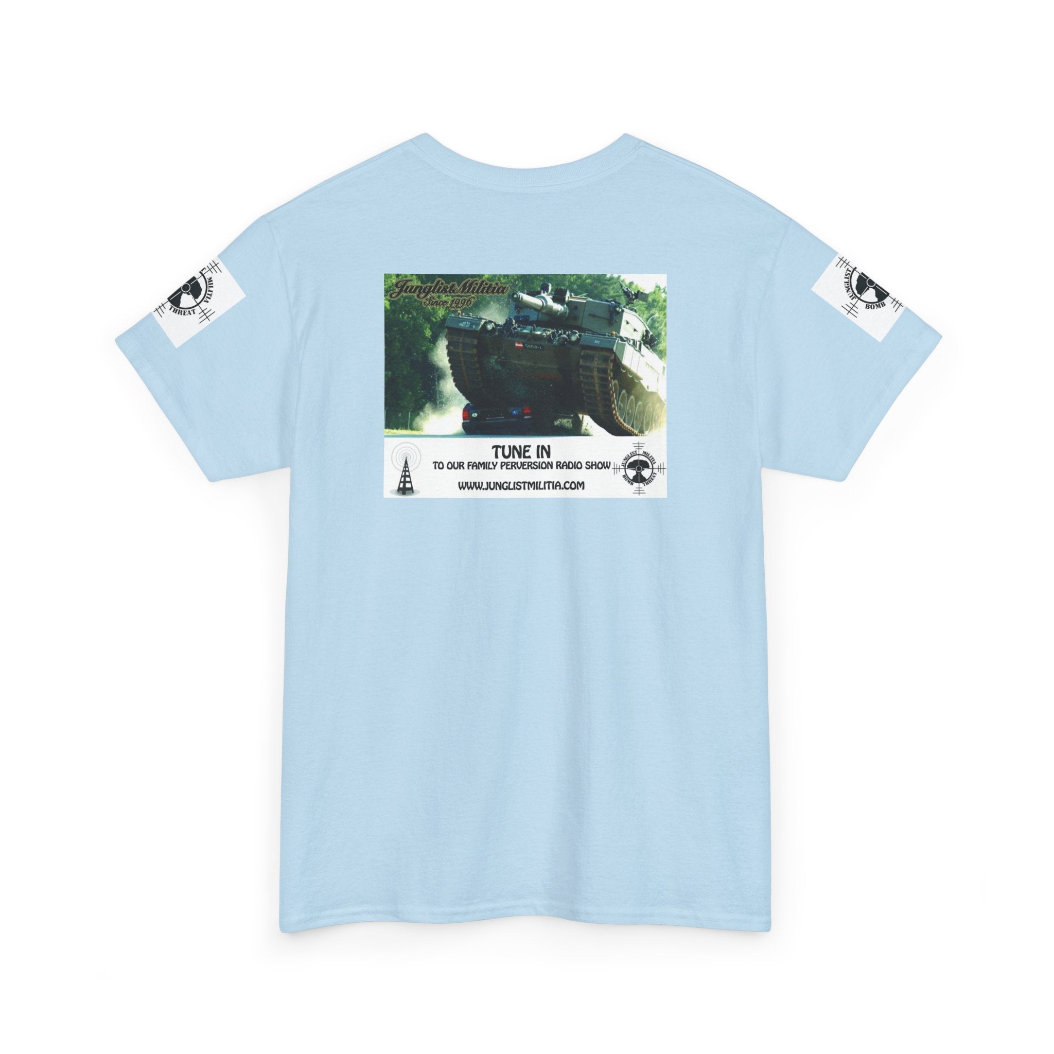 Classic Radio Junglist Militia The Junglist Militia Family Perversion Radio Show Los Angeles, California. Unisex Gildan T-Shirt