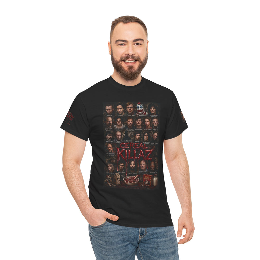 CEREAL KILLAZ™ True Crime Horror Graphic T-Shirt | Gothic Streetwear | NeuroDemonic