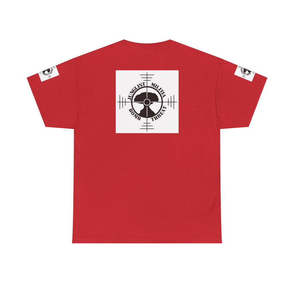 1st Gen Junglist Militia Bomb Threat Logo Unisex Heavy Cotton Tee