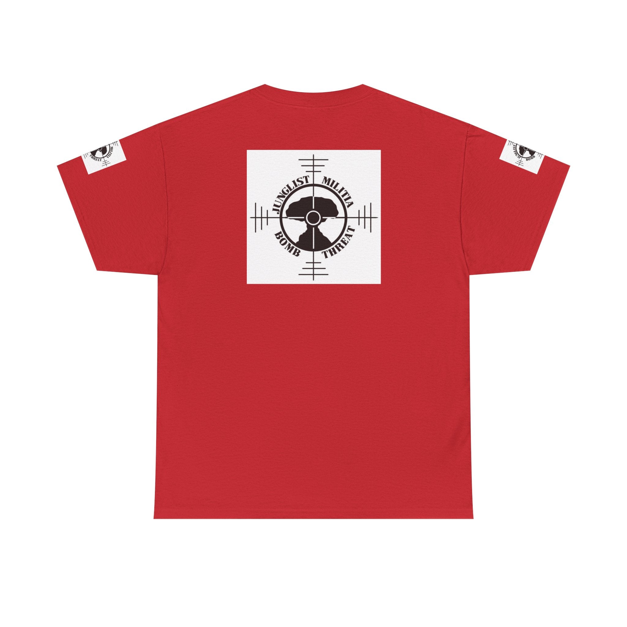 1st Gen Junglist Militia Bomb Threat Logo Unisex Heavy Cotton Tee