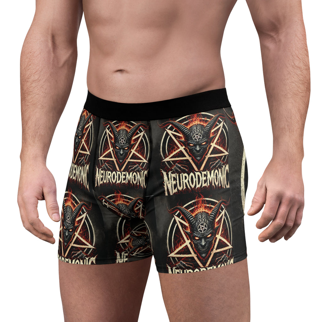 NeuroDemonic Infernal Baphomet Boxer Briefs – Premium Heavy Metal Underwear Edition