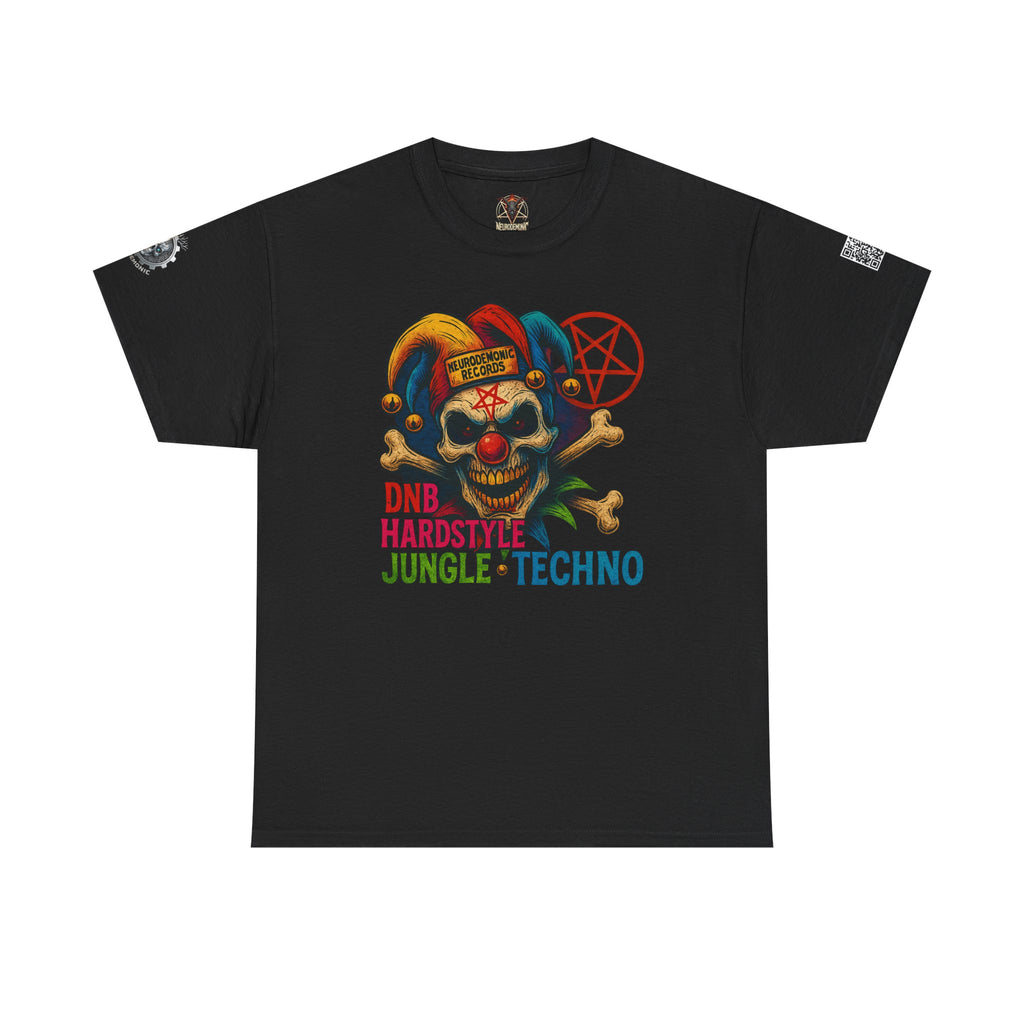 NeuroDemonic Carnival Jester T-Shirt – DNB Hardstyle Jungle Techno Edition