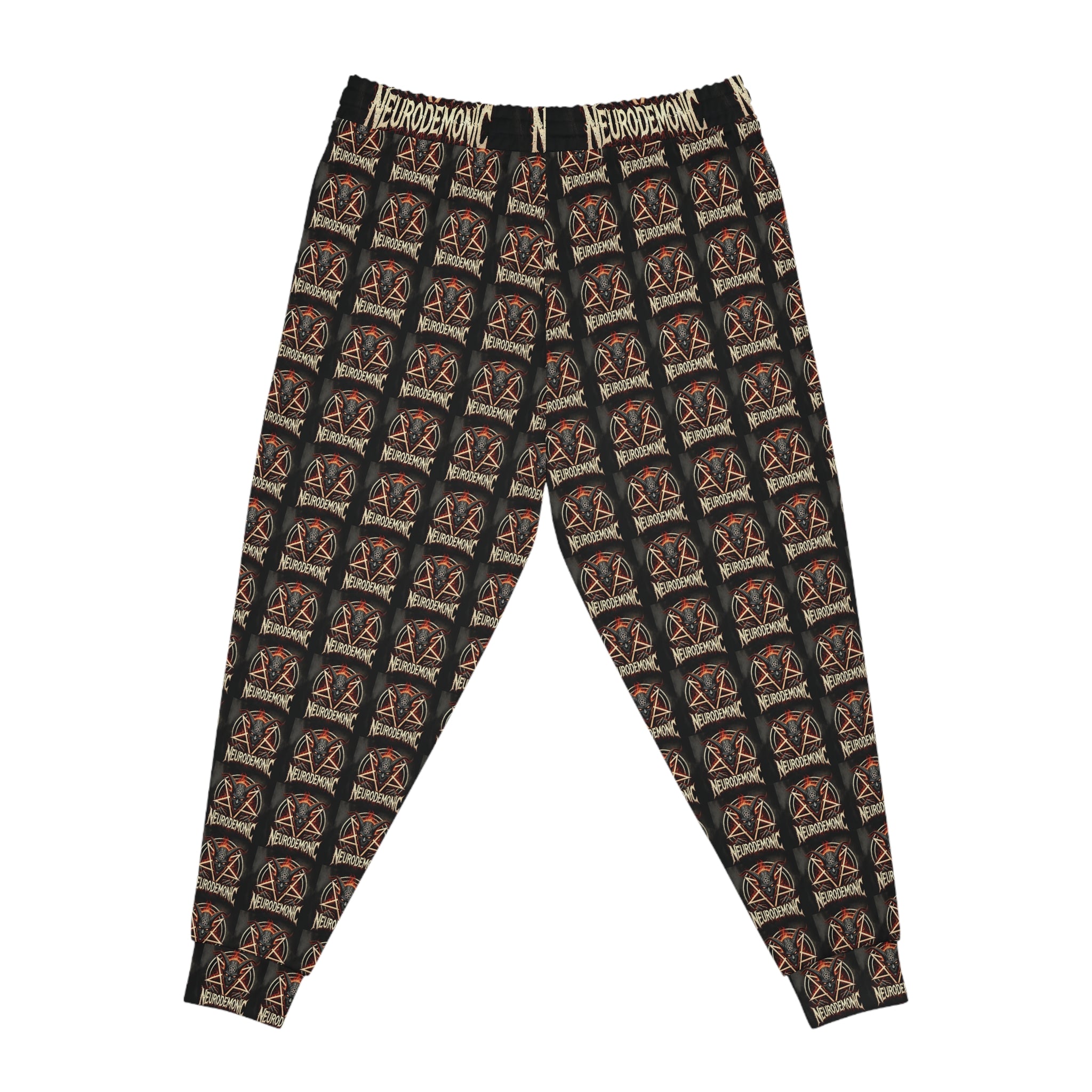 NeuroDemonic Infernal Baphomet Joggers – Premium All-Over Print Streetwear Edition