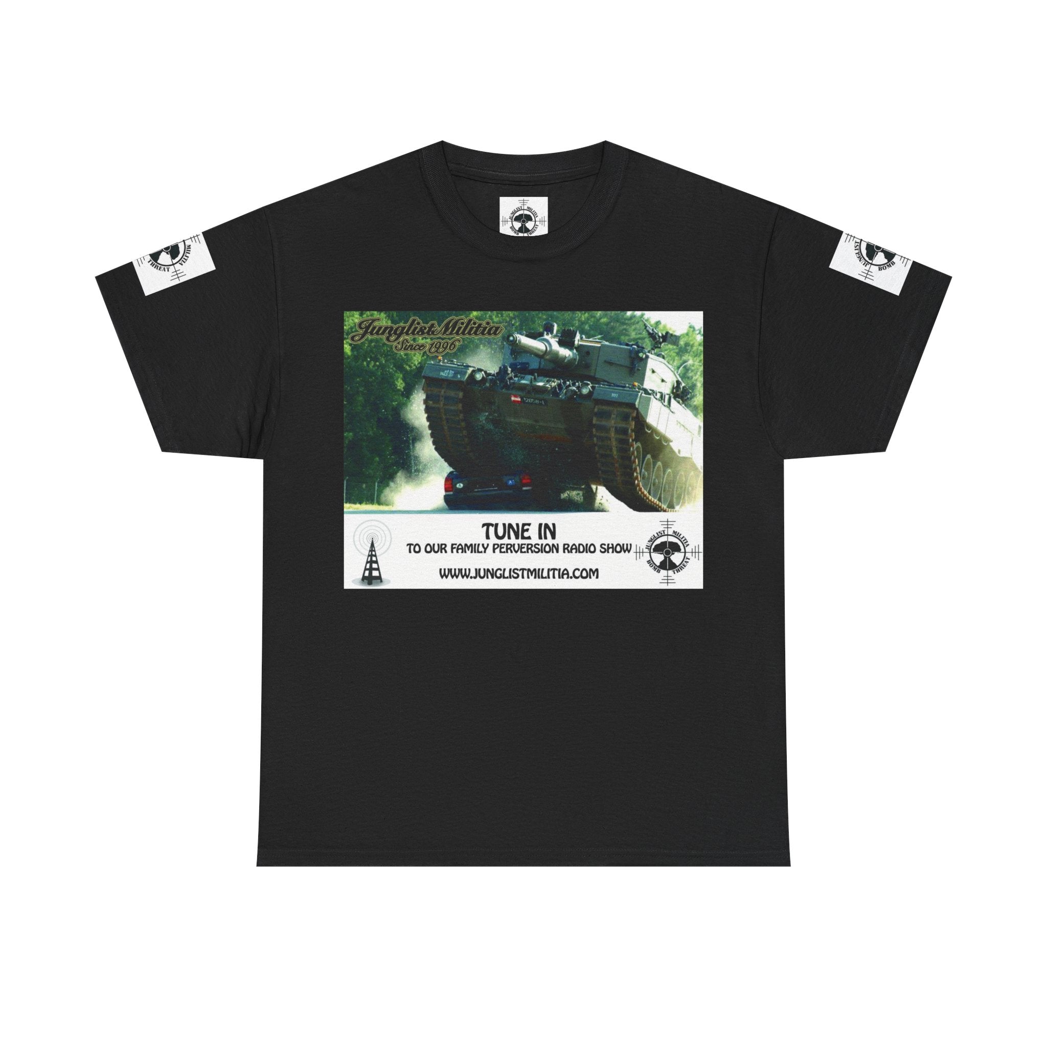 Classic Radio Junglist Militia The Junglist Militia Family Perversion Radio Show Los Angeles, California. Unisex Gildan T-Shirt