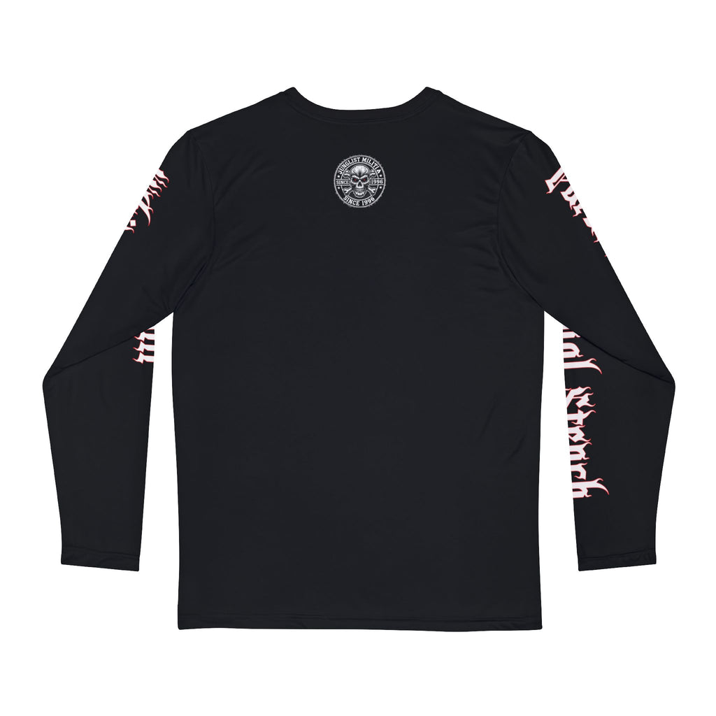 White Guilt Paranormal Stench Long Sleeve Shirt - Junglist Militia Since 1996 - Skull Fuckers