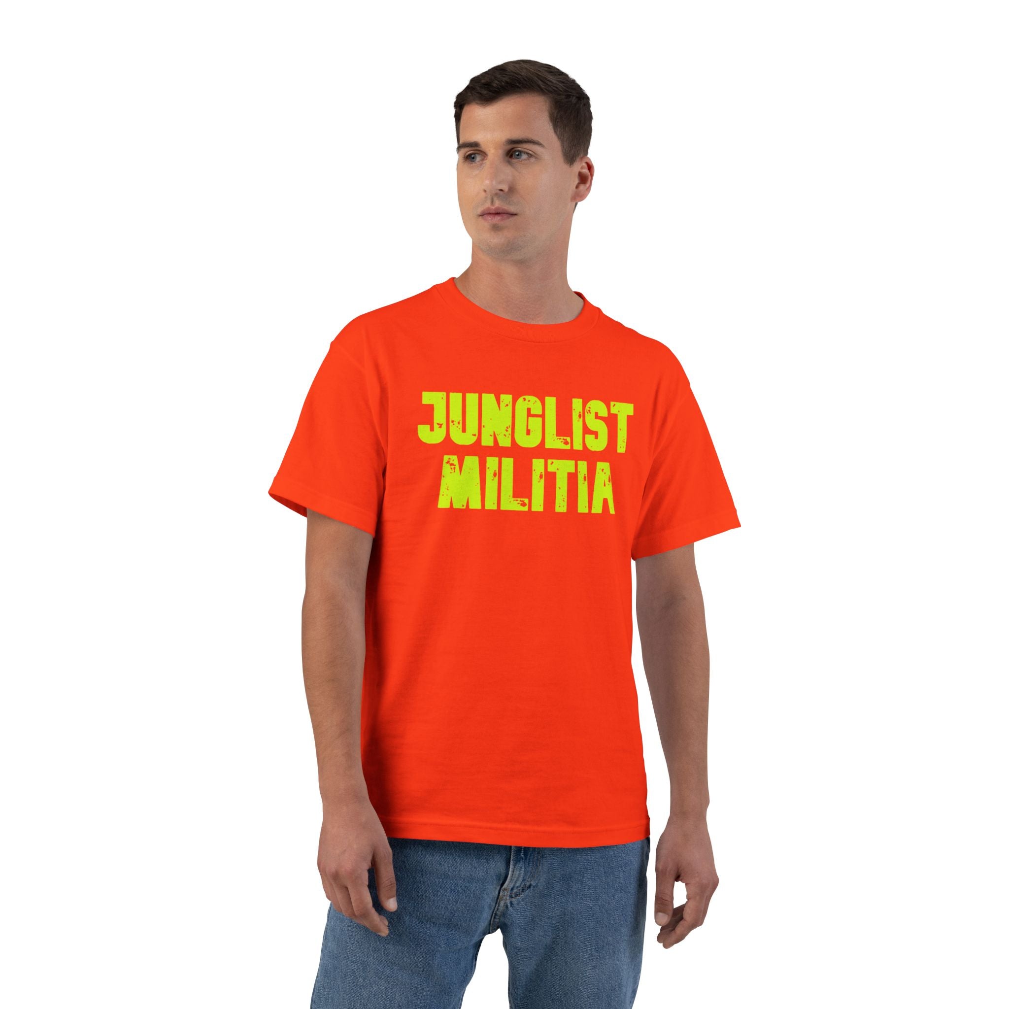 Beefy-T® JUNGLIST MILITIA Short-Sleeve T-Shirt- 12 Colors to choose from. All sizes.