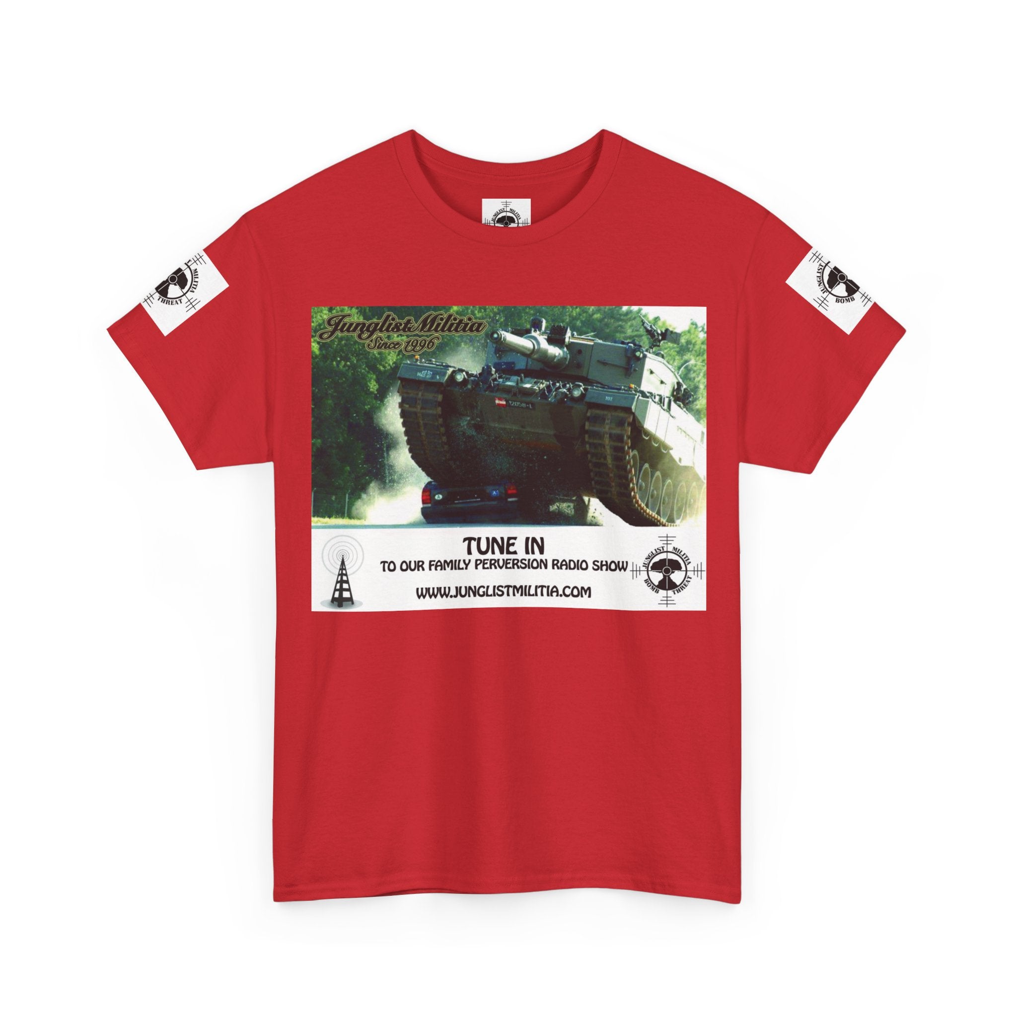 Classic Radio Junglist Militia The Junglist Militia Family Perversion Radio Show Los Angeles, California. Unisex Gildan T-Shirt