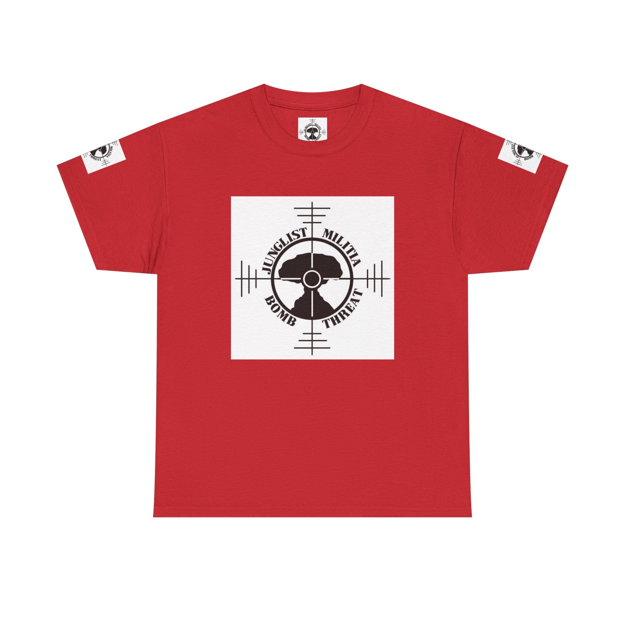 1st Gen Junglist Militia Bomb Threat Logo Unisex Heavy Cotton Tee