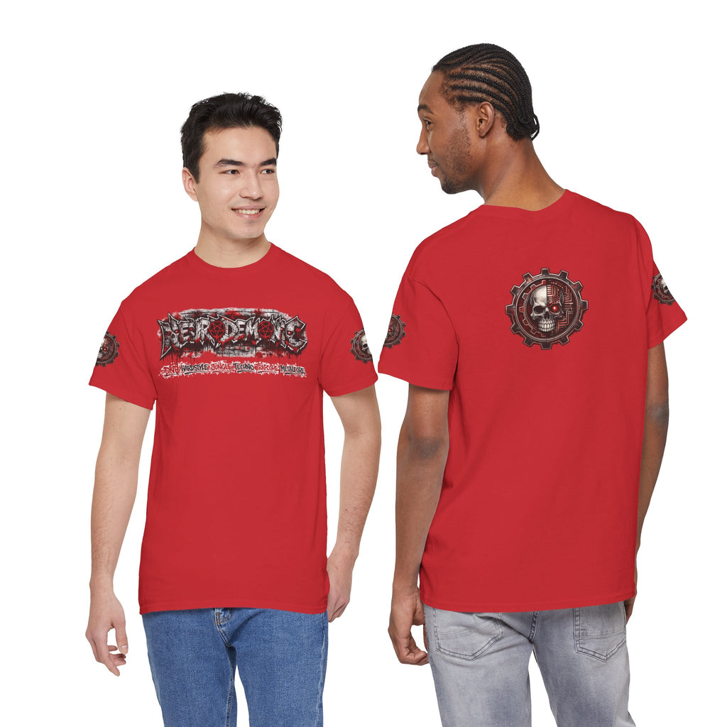 NEURODEMONIC - dnb hardstyle jungle techno trapcore metalcore Graffiti Skull Tee — Gildan Graphic Shirt
