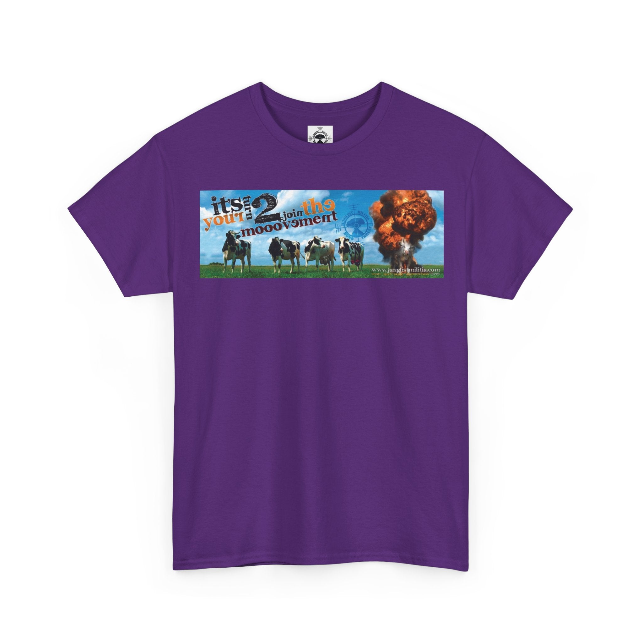 Cow Bombs Junglist Militia Bomb Threat 1st Gen Logo - Unisex T shirts - Junglist Militia Since 1996