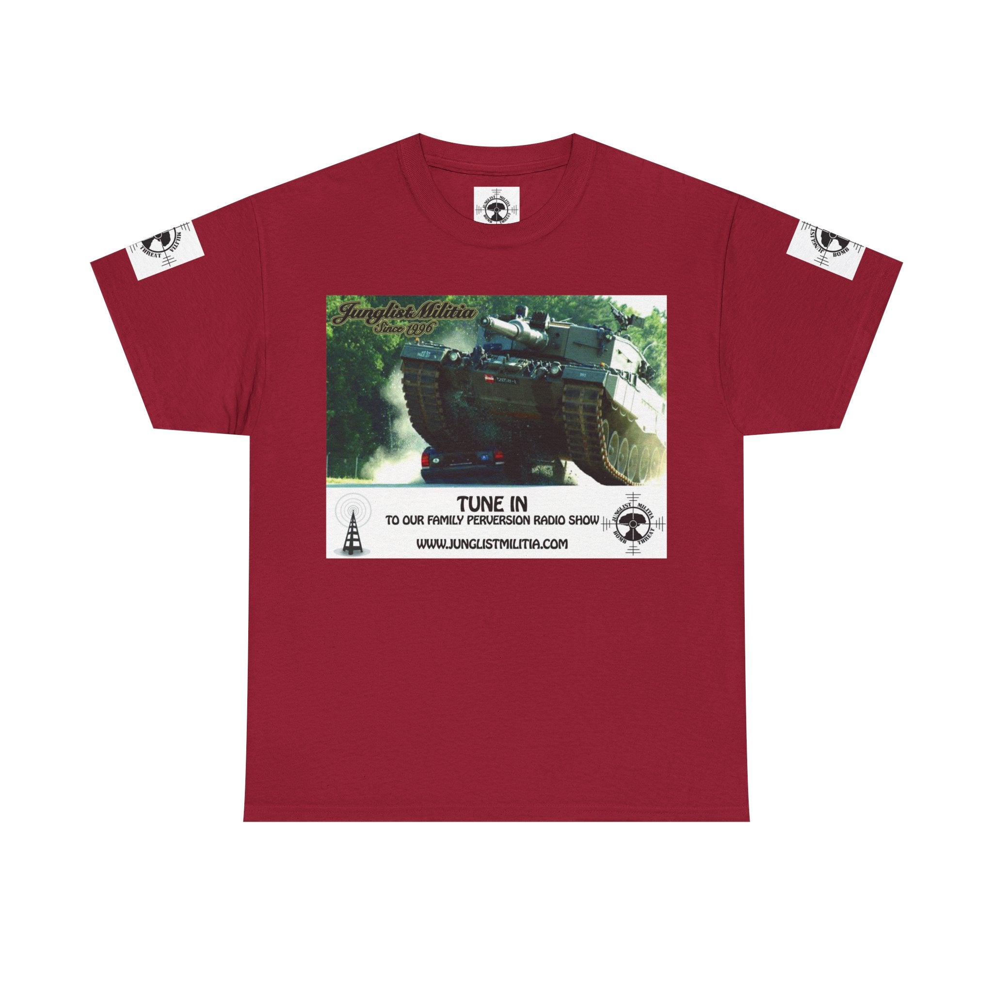 Classic Radio Junglist Militia The Junglist Militia Family Perversion Radio Show Los Angeles, California. Unisex Gildan T-Shirt