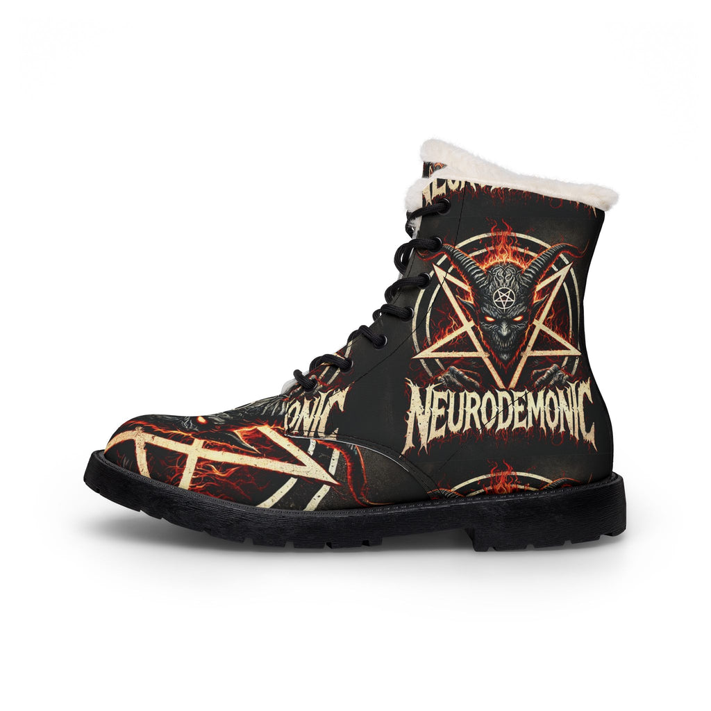 NeuroDemonic Infernal Baphomet "Walk Into Hell" Limited Edition Combat Boots