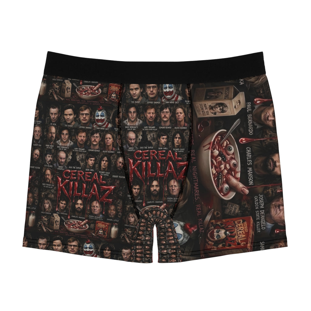 CEREAL KILLAZ™ True Crime Collector Boxer Briefs | Horror Novelty Underwear | NeuroDemonic