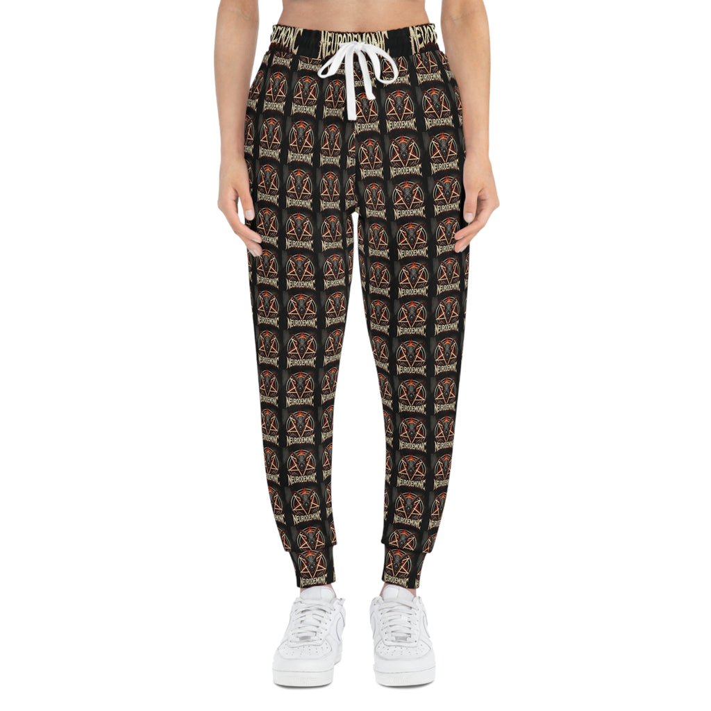 NeuroDemonic Infernal Baphomet Joggers – Premium All-Over Print Streetwear Edition
