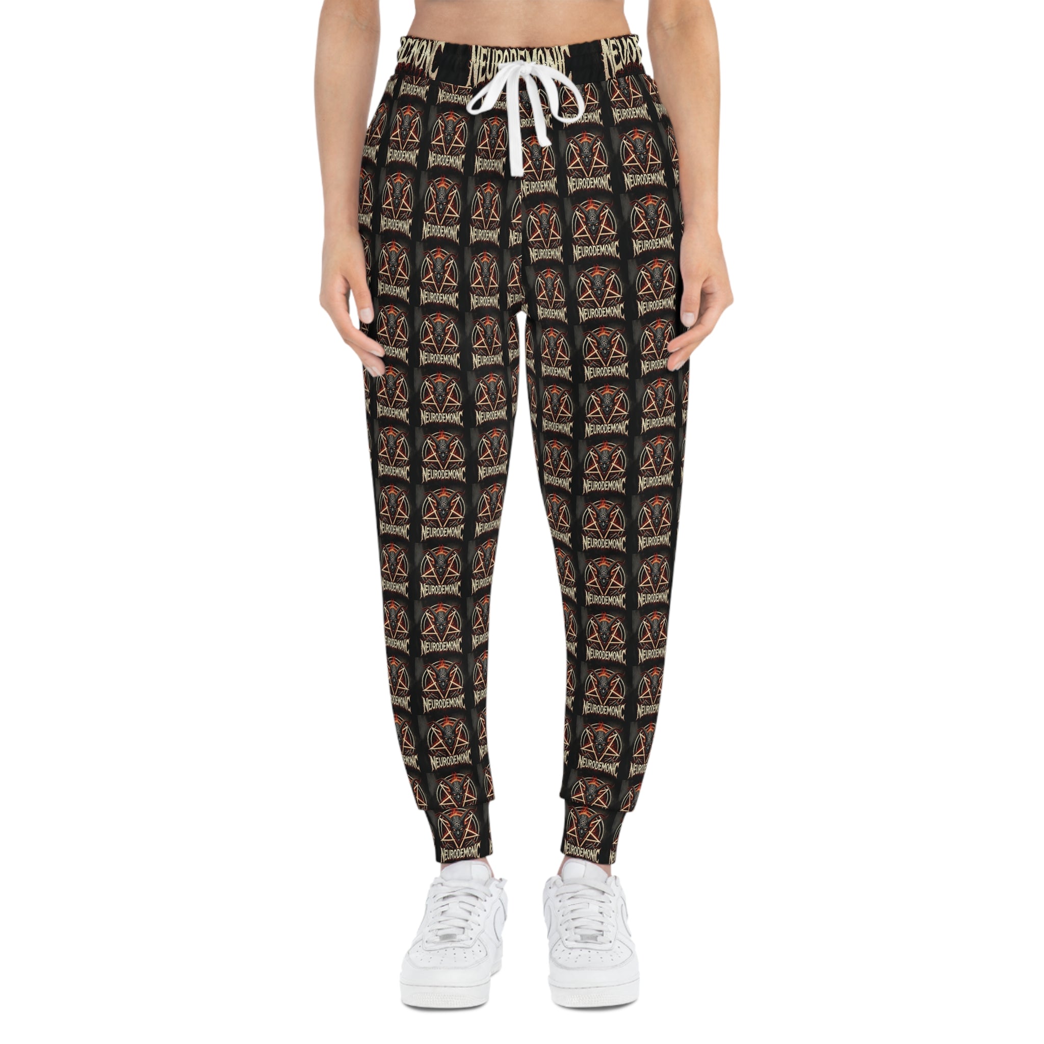NeuroDemonic Infernal Baphomet Joggers – Premium All-Over Print Streetwear Edition