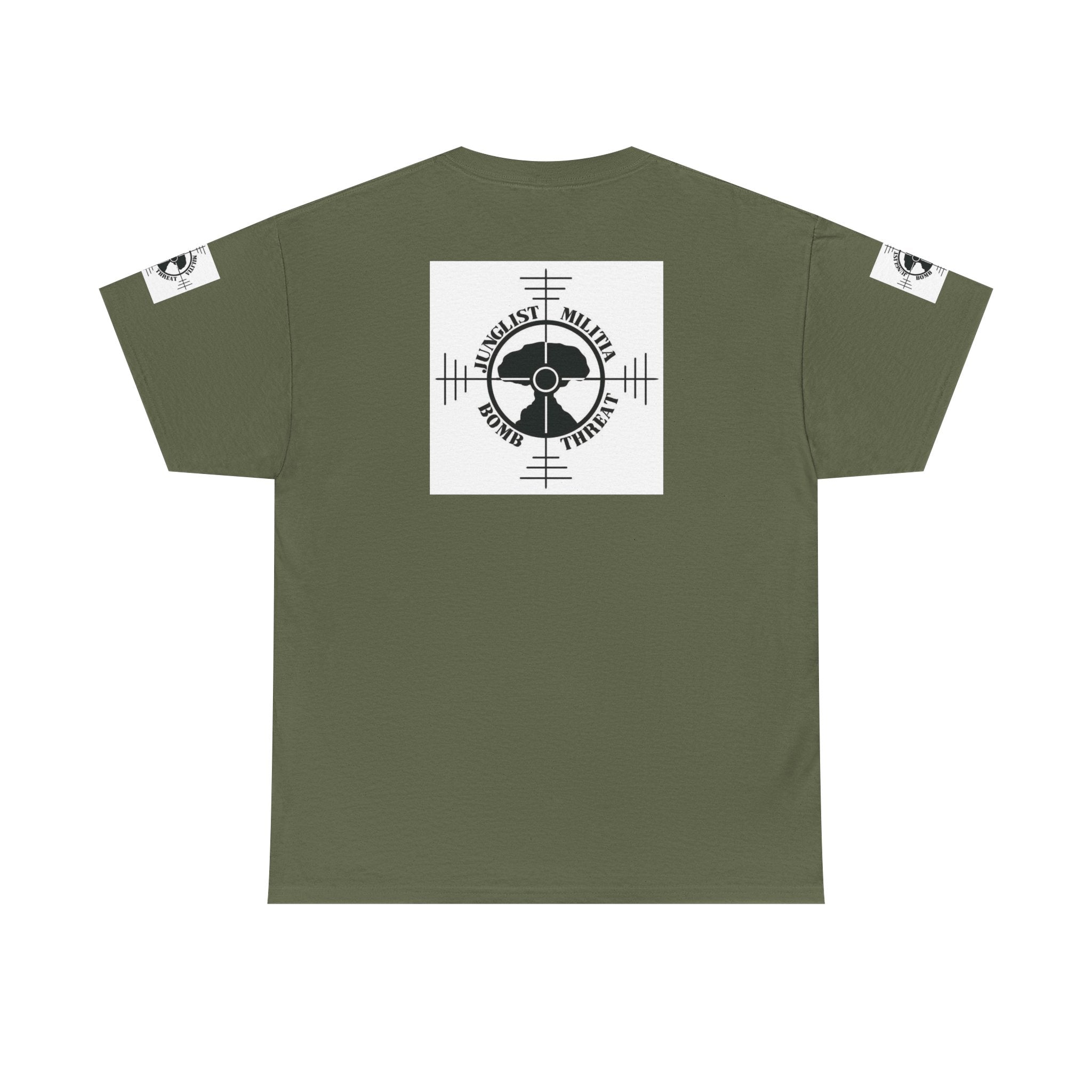 1st Gen Junglist Militia Bomb Threat Logo Unisex Heavy Cotton Tee