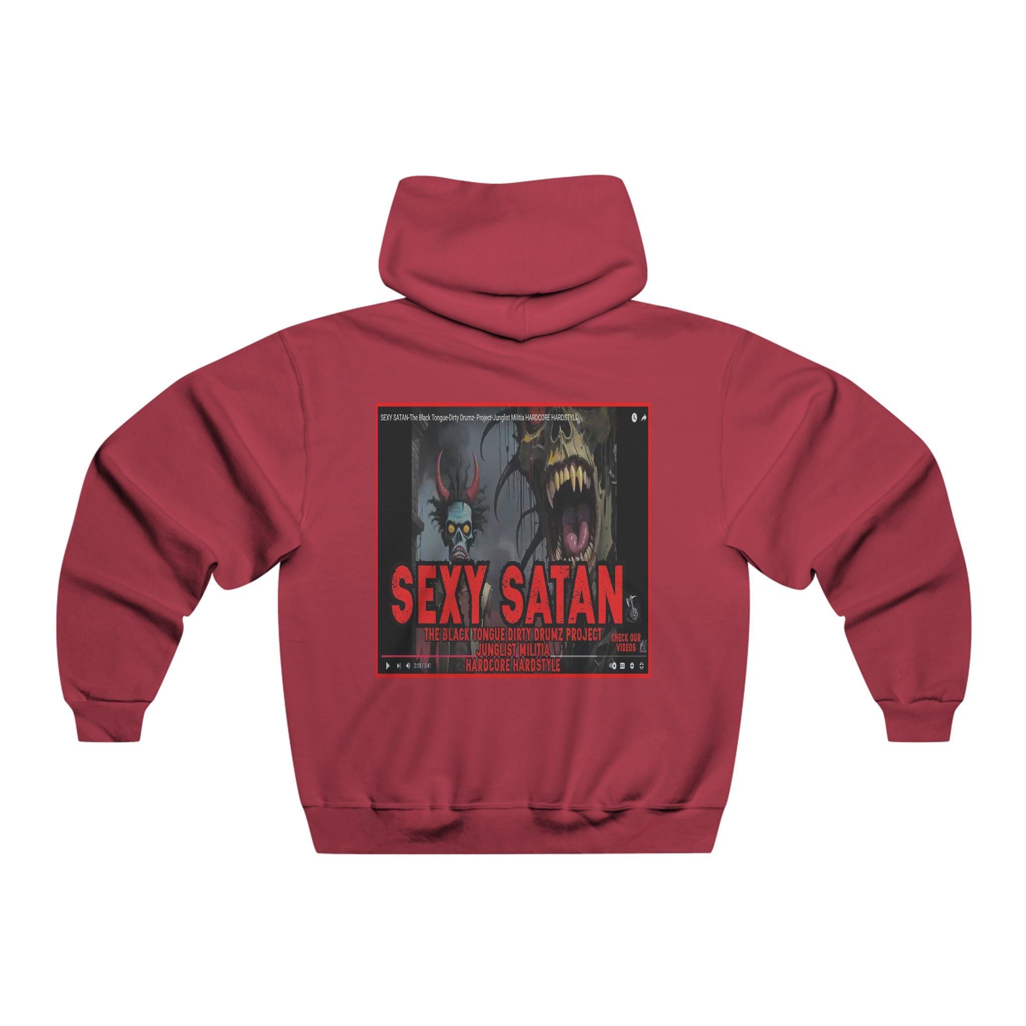 JERZEES NuBlend® SEXY SATAN-The Black Tongue-Dirty Drumz- Project-Junglist Militia HARDCORE HARDSTYLE