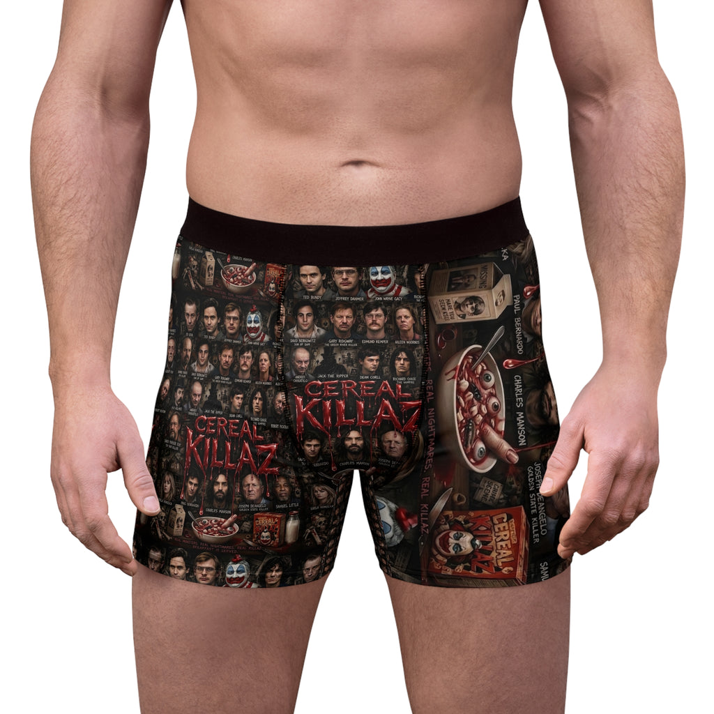CEREAL KILLAZ™ True Crime Collector Boxer Briefs | Horror Novelty Underwear | NeuroDemonic