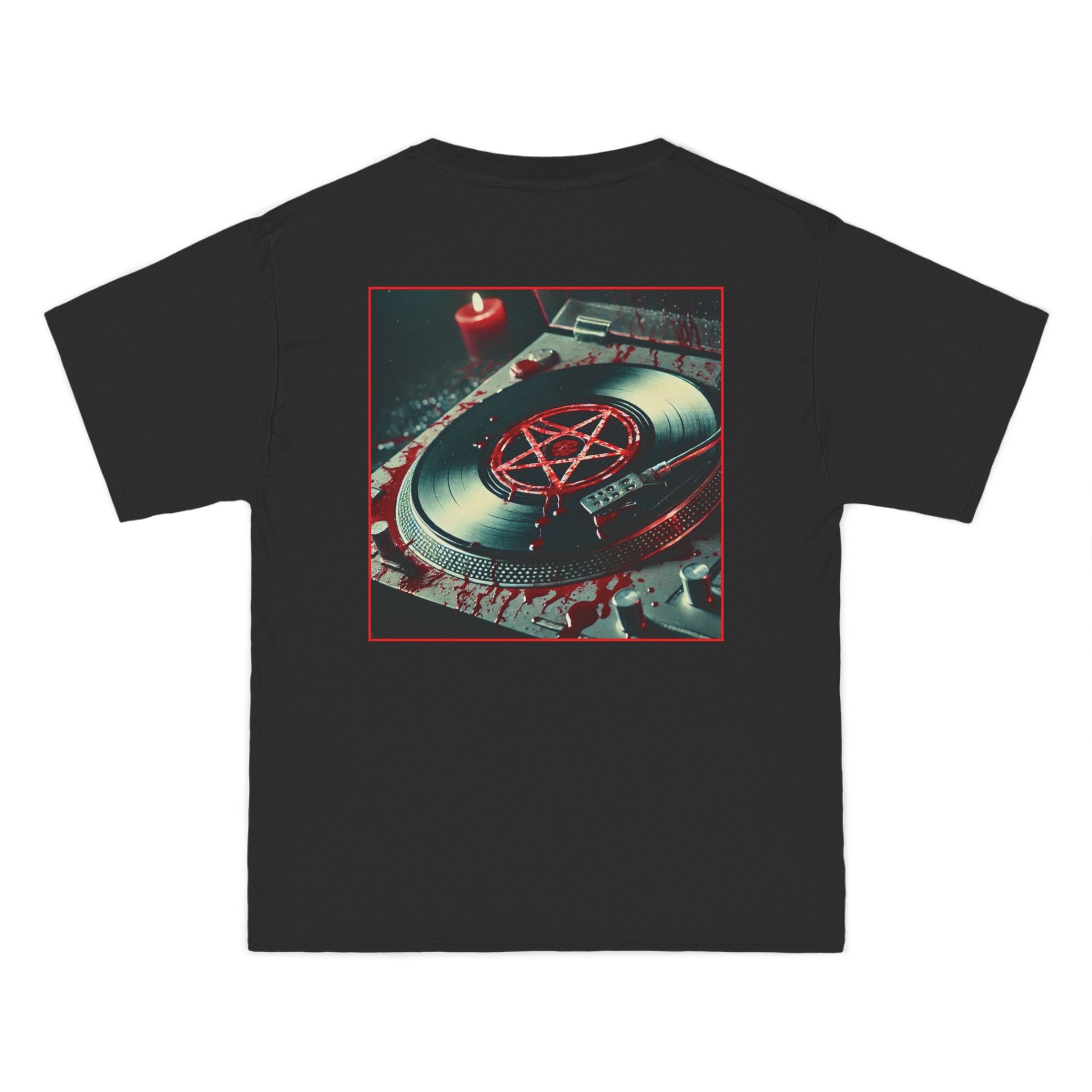 Beefy-T®  Short-Sleeve T- JUNGLIST MILITIA Blood Soaked Pentagram Turntable
