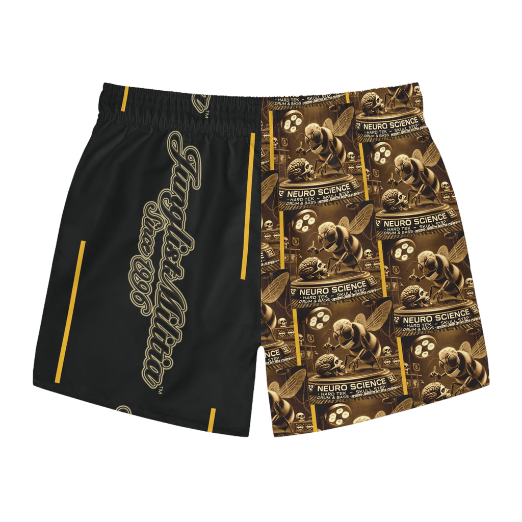 Killer Beez Filmstrip-Swim Trunks (AOP)- Junglist Militia Since 1996- 2nd Gen. Logo