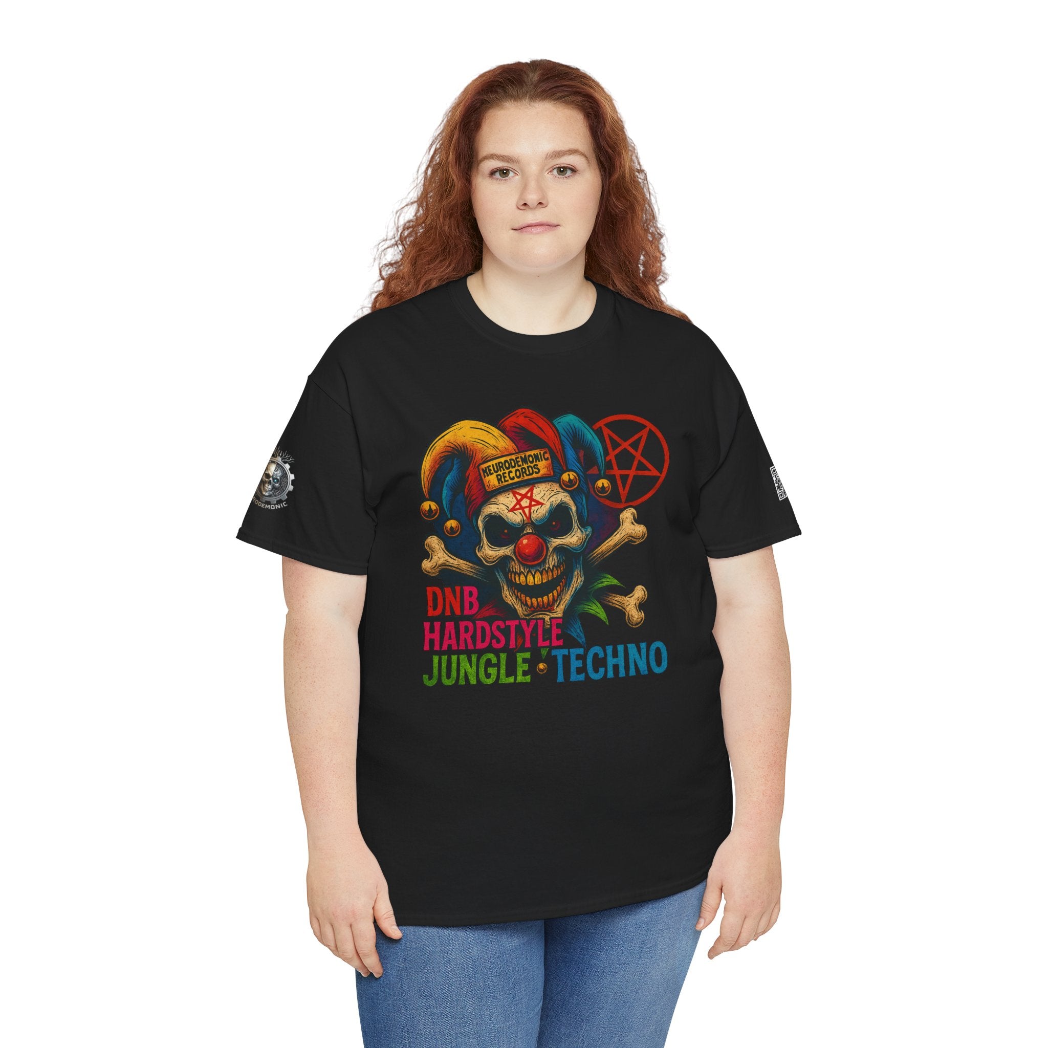 NeuroDemonic Carnival Jester T-Shirt – DNB Hardstyle Jungle Techno Edition