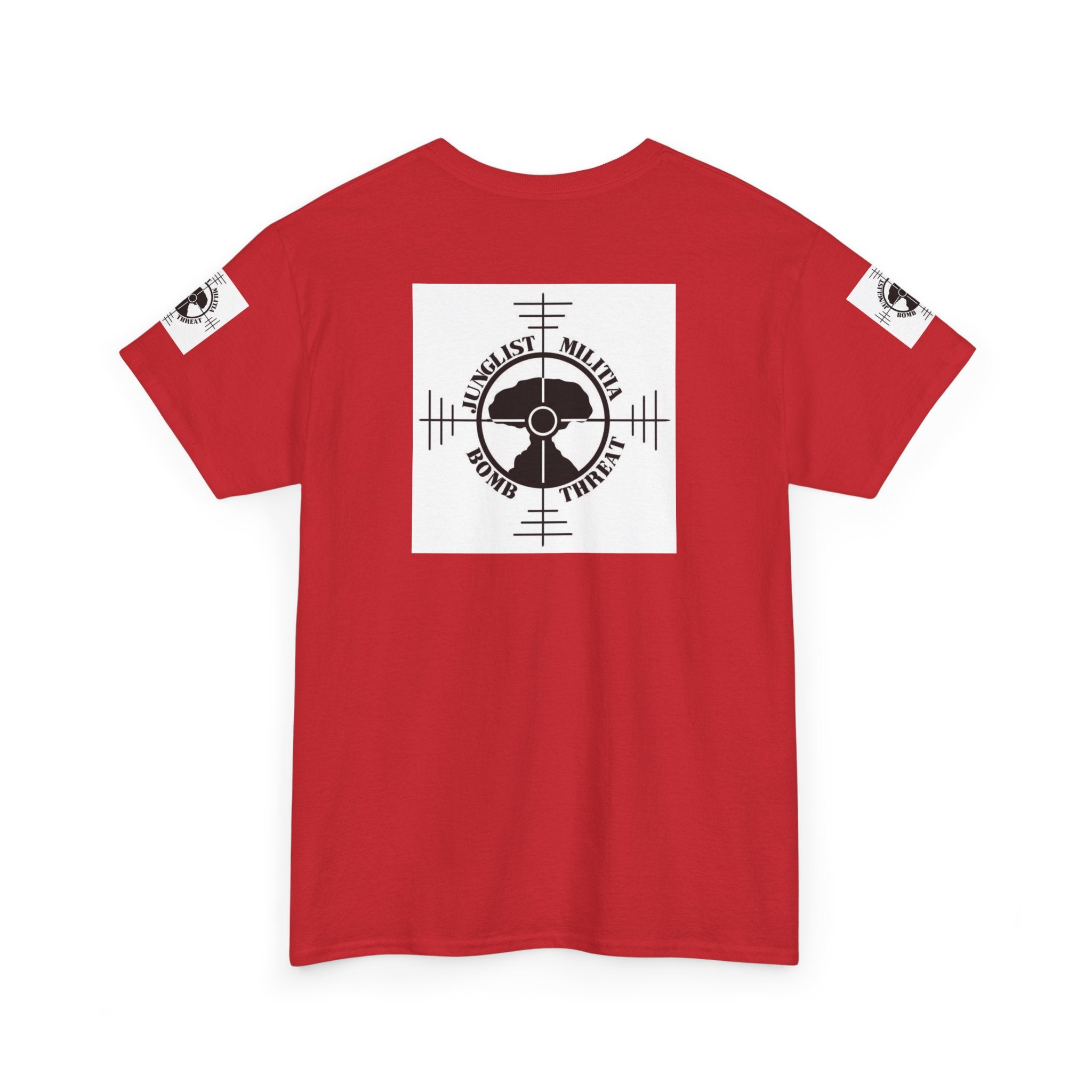 1st Gen Junglist Militia Bomb Threat Logo Unisex Heavy Cotton Tee
