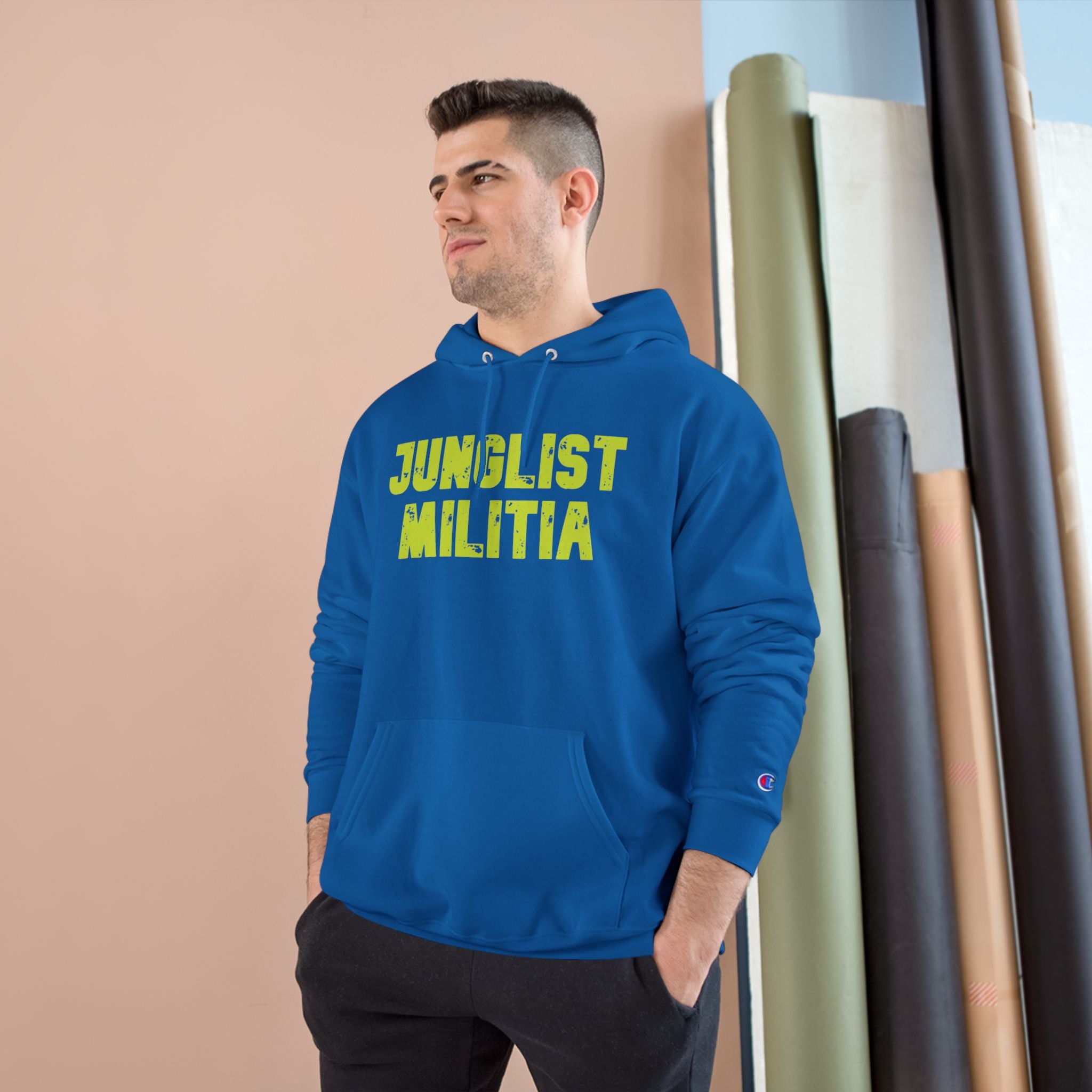 Champion Hoodie- JUNGLIST MILITIA ARMY