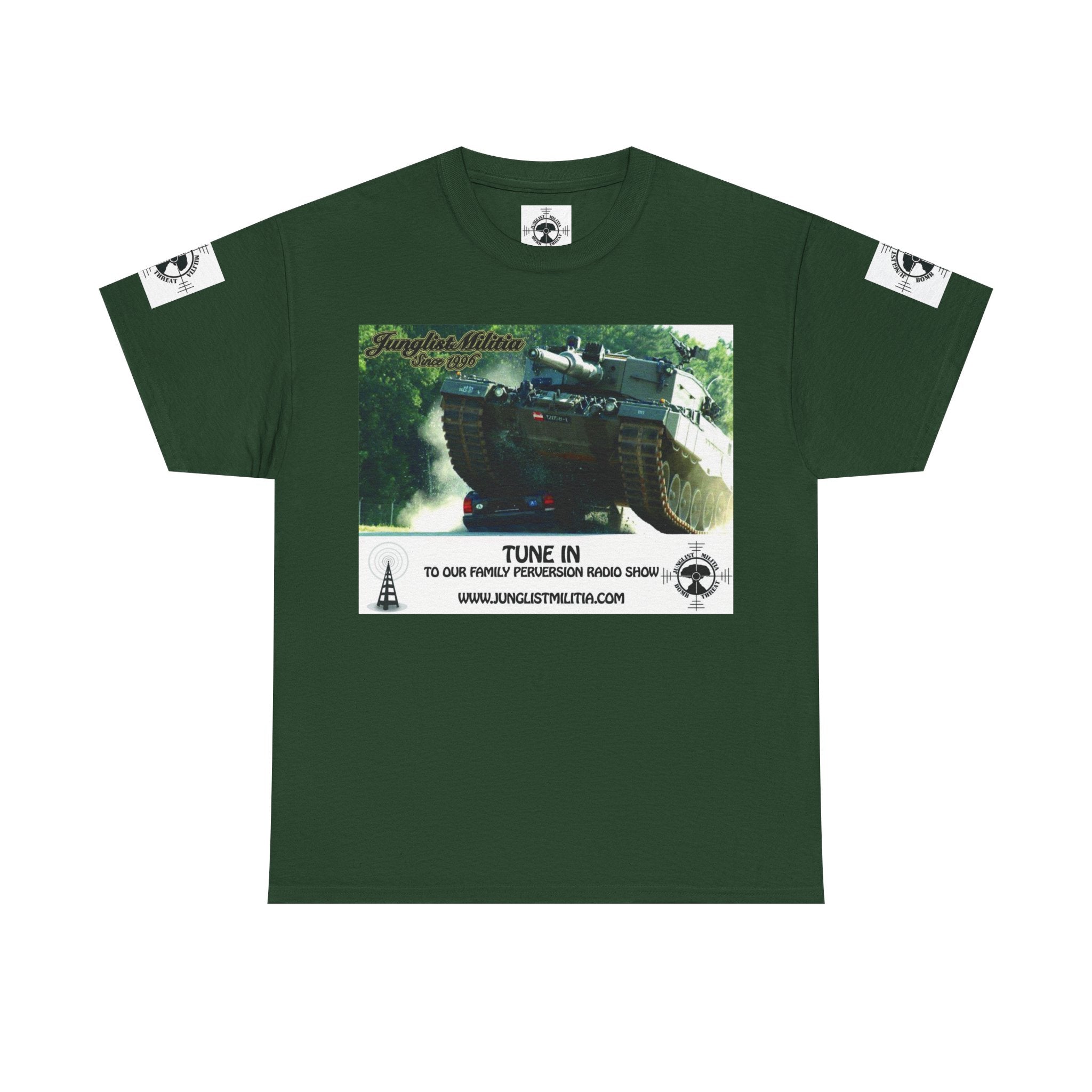 Classic Radio Junglist Militia The Junglist Militia Family Perversion Radio Show Los Angeles, California. Unisex Gildan T-Shirt