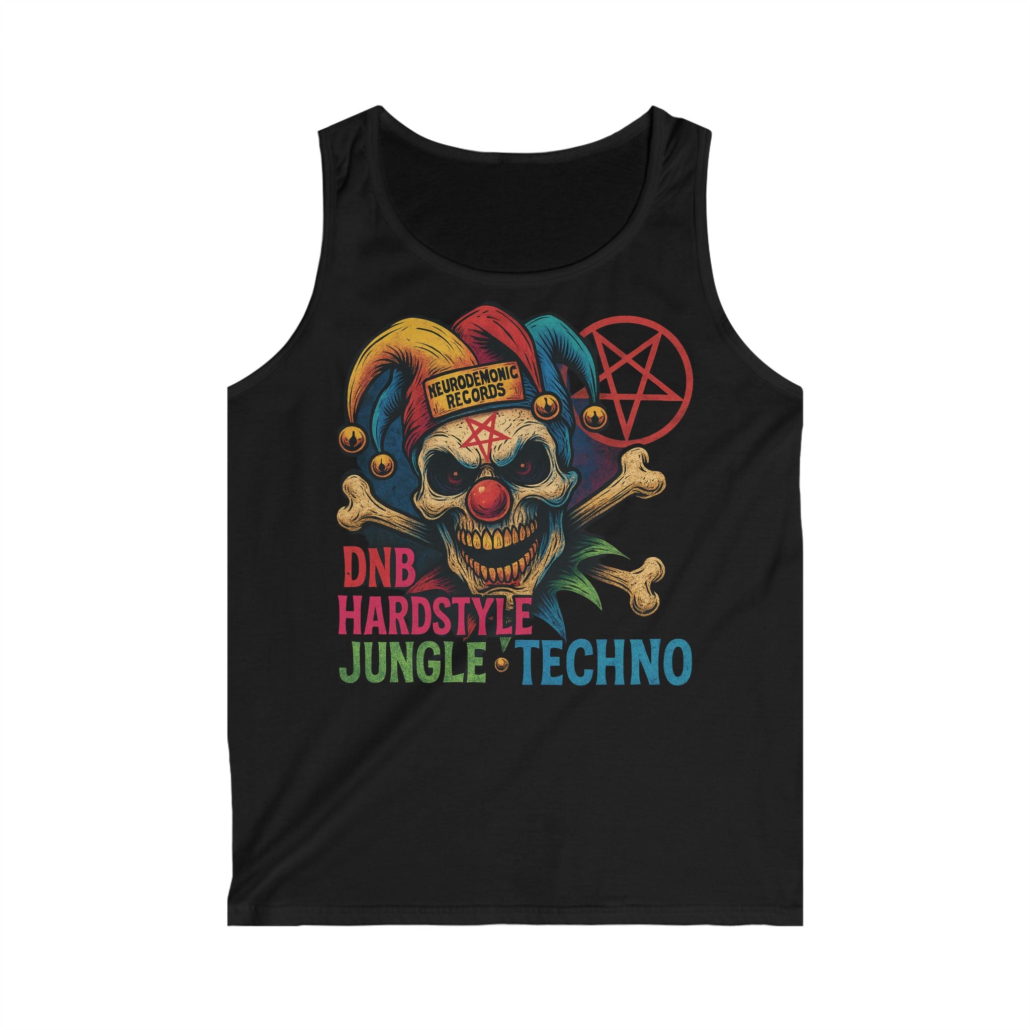 NeuroDemonic Carnival Jester Tank Top– DNB Hardstyle Jungle Techno Edition