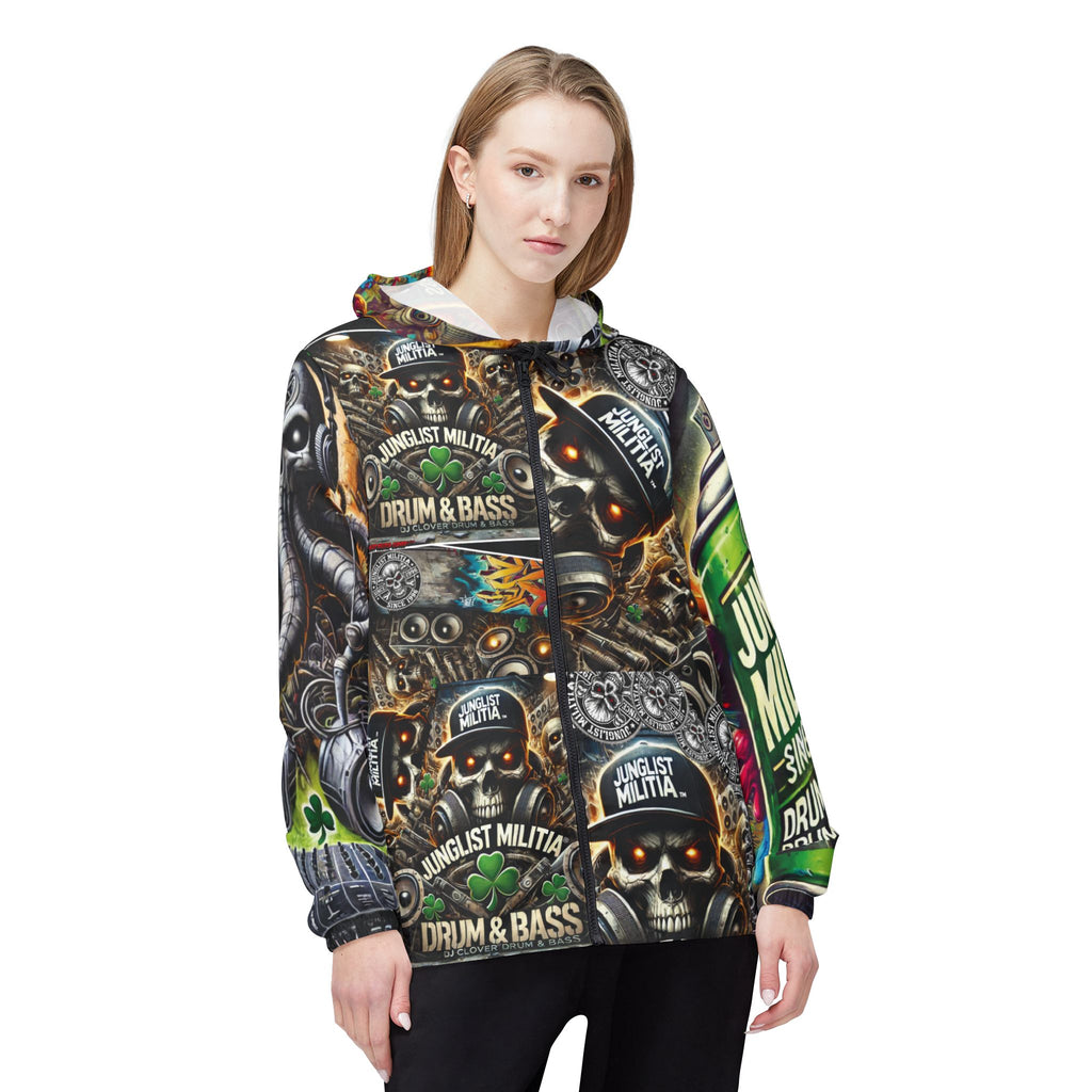 DJ CLOVER - Windbreaker Jacket (AOP) JUNGLIST MILITIA SINCE 1996 - LIMITED EDITION - "VERY EXPENSIVE, EXCLUSIVE COLLECTER EDITION"
