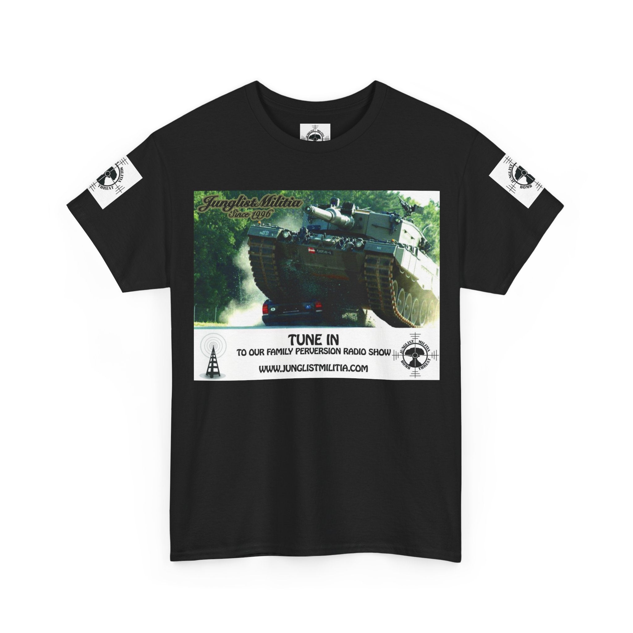 Classic Radio Junglist Militia The Junglist Militia Family Perversion Radio Show Los Angeles, California. Unisex Gildan T-Shirt
