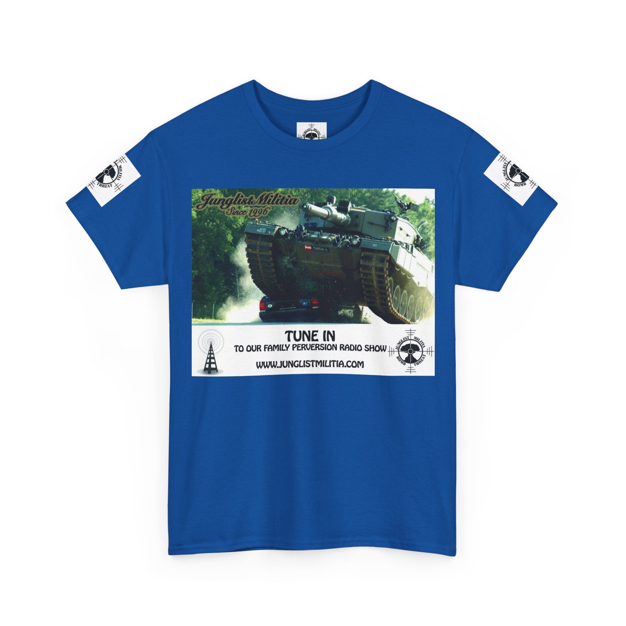 Classic Radio Junglist Militia The Junglist Militia Family Perversion Radio Show Los Angeles, California. Unisex Gildan T-Shirt