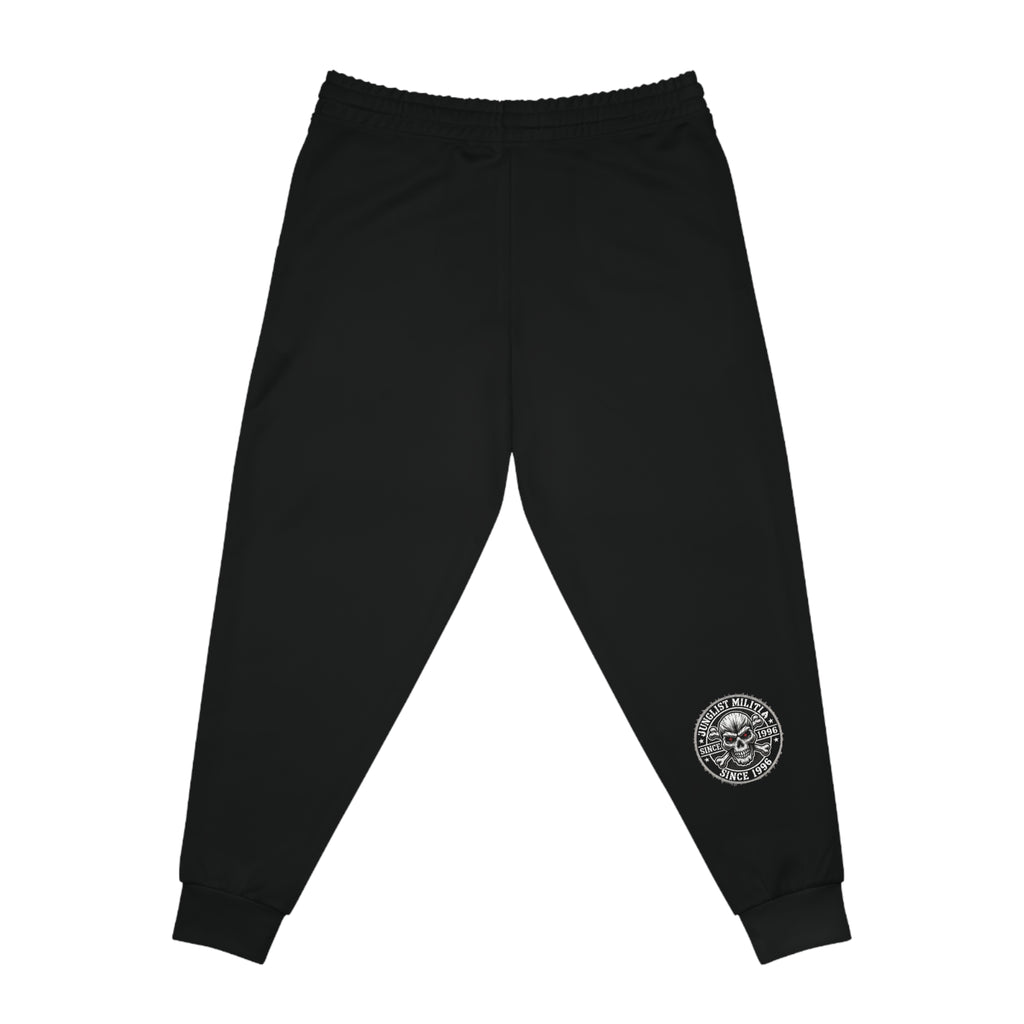 3rd and 4th Gen. Blood Red Skull logo sports bottoms Junglist Militia Since 1996 - Junglist Militia Since 1996