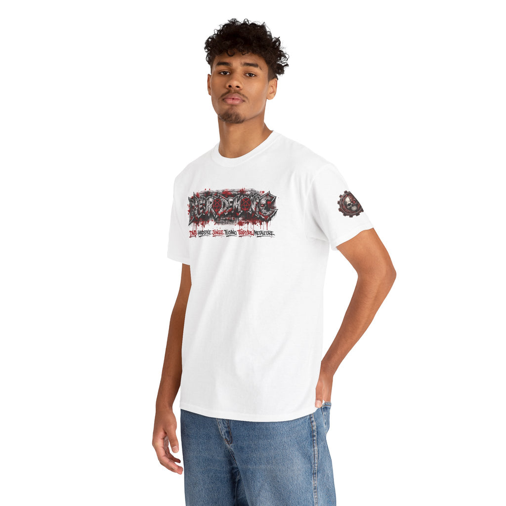 NEURODEMONIC - dnb hardstyle jungle techno trapcore metalcore Graffiti Skull Tee — Gildan Graphic Shirt