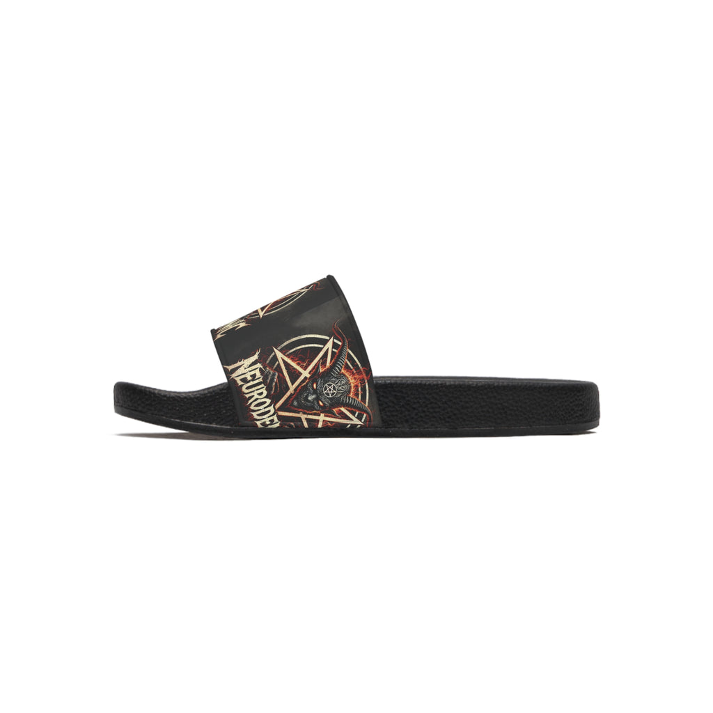 NeuroDemonic Infernal Baphomet Slides – Premium Heavy Metal Streetwear Edition