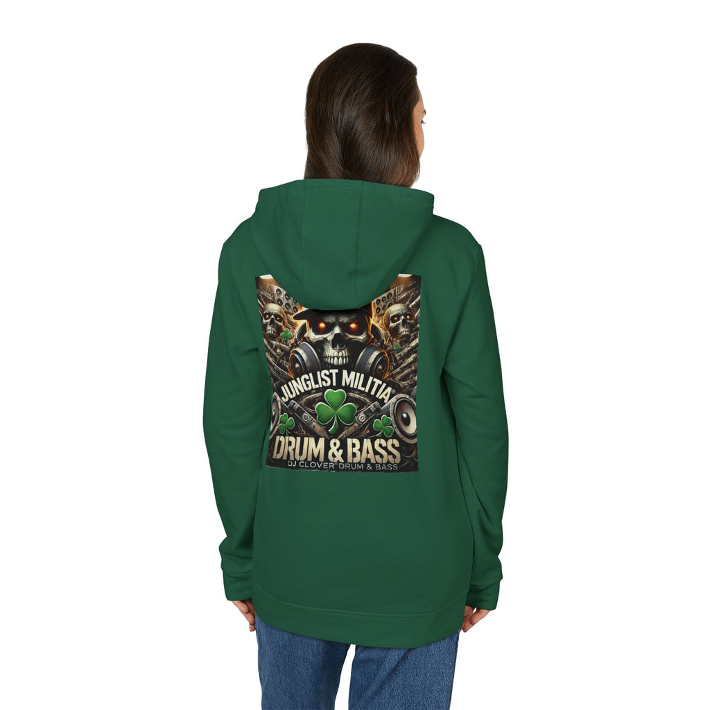 DJ CLOVER DRUM & BASS - CUSTOM adidas® Unisex Fleece Hoodie -  WEST COAST CALIFORNIA CUSTOM DESINGZ-JUNGLIST MILITIA-CLOVER