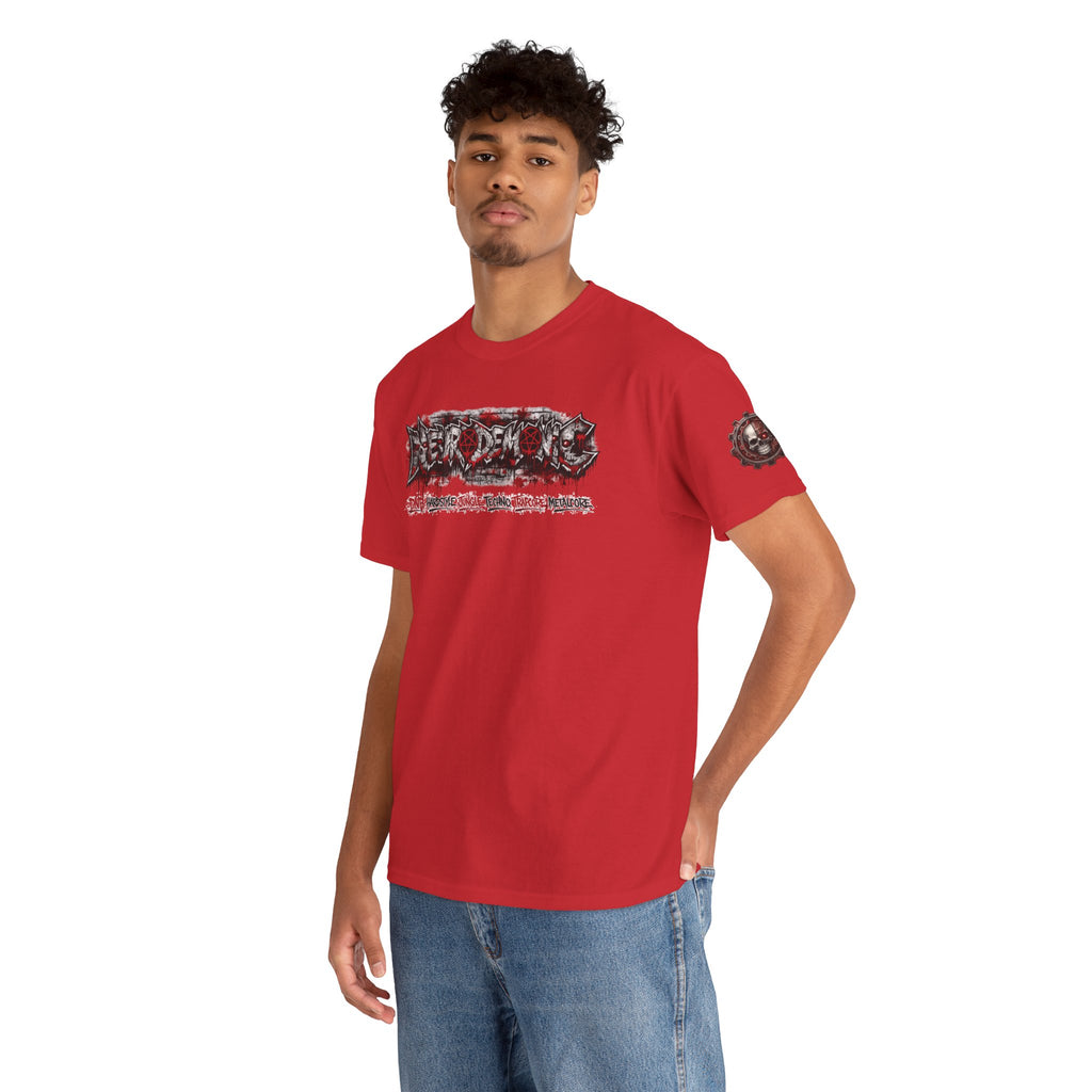 NEURODEMONIC - dnb hardstyle jungle techno trapcore metalcore Graffiti Skull Tee — Gildan Graphic Shirt