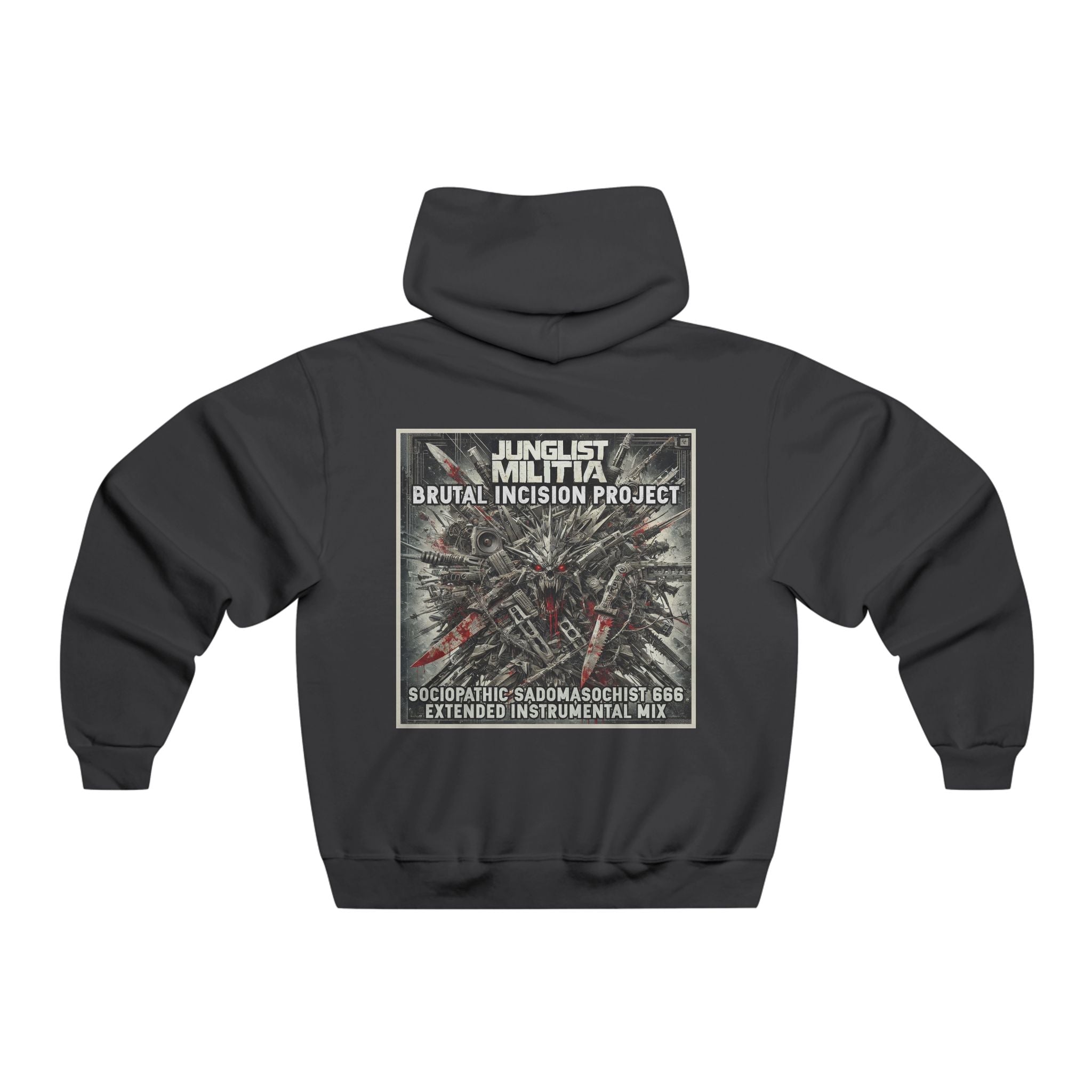 JERZEES NuBlend® Sociopathic Sadomasochist 666- JUNGLIST MILITIA BRUTAL INCISION PROJECT
