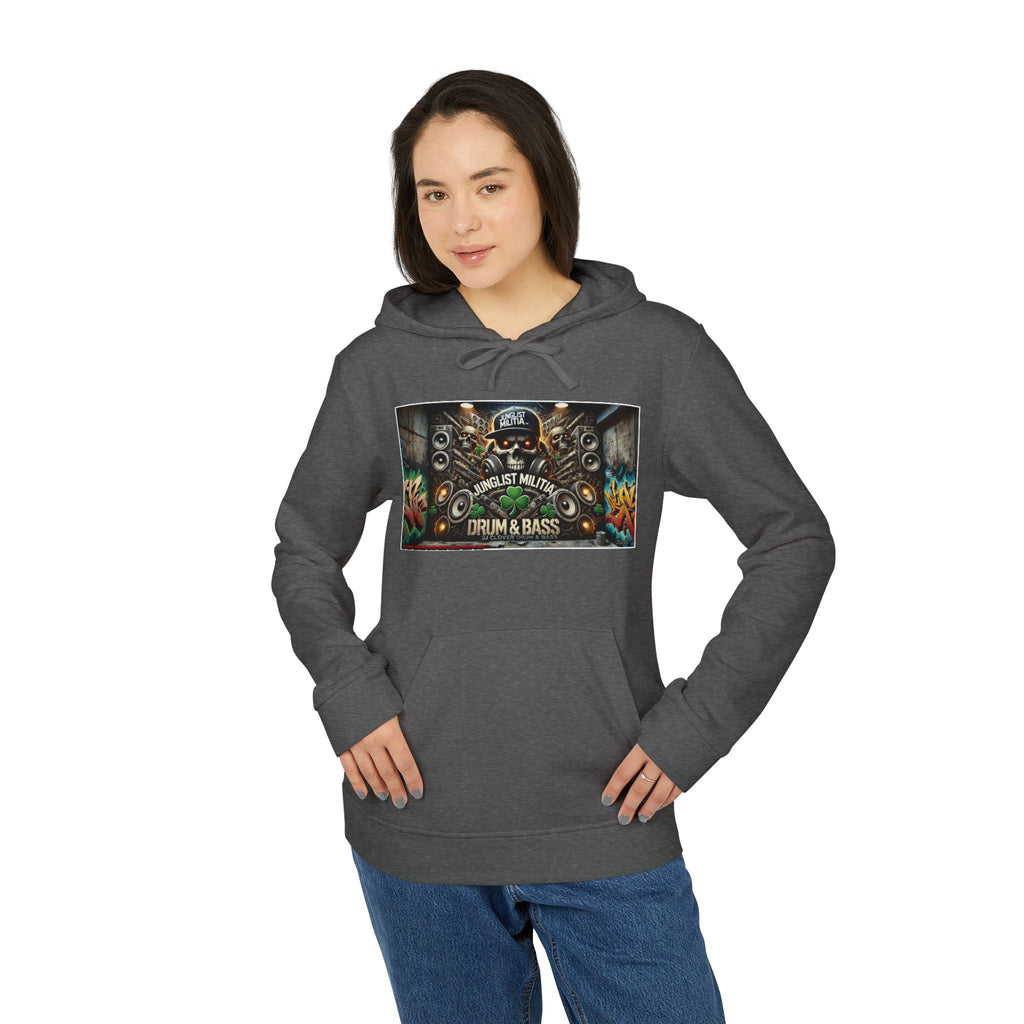 DJ CLOVER DRUM & BASS - CUSTOM adidas® Unisex Fleece Hoodie -  WEST COAST CALIFORNIA CUSTOM DESINGZ-JUNGLIST MILITIA-CLOVER