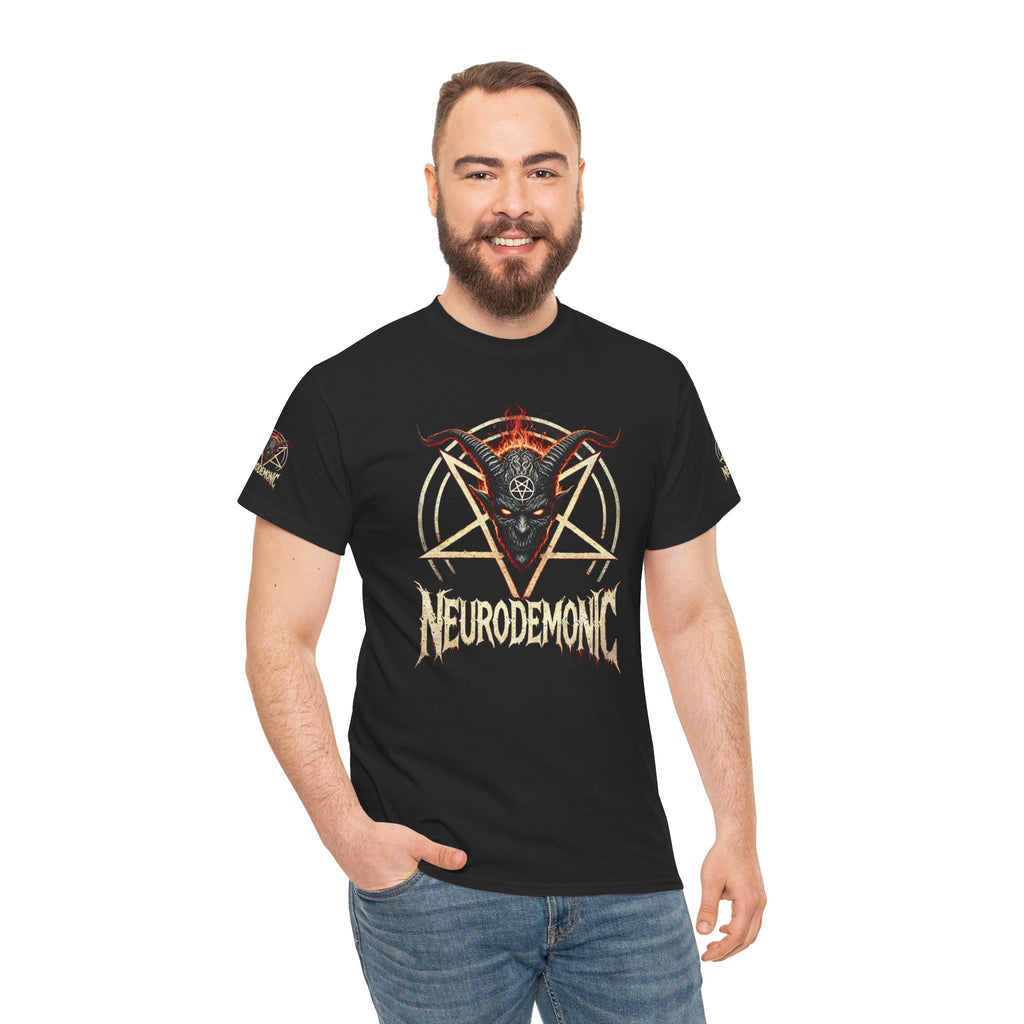 NeuroDemonic Baphomet Pentagram T-Shirt – Heavy Metal Streetwear Edition