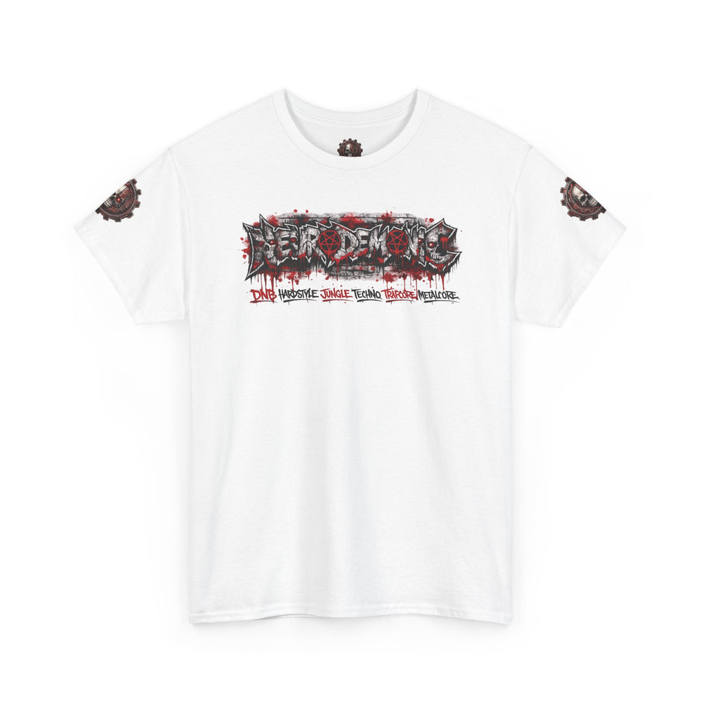 NEURODEMONIC - dnb hardstyle jungle techno trapcore metalcore Graffiti Skull Tee — Gildan Graphic Shirt