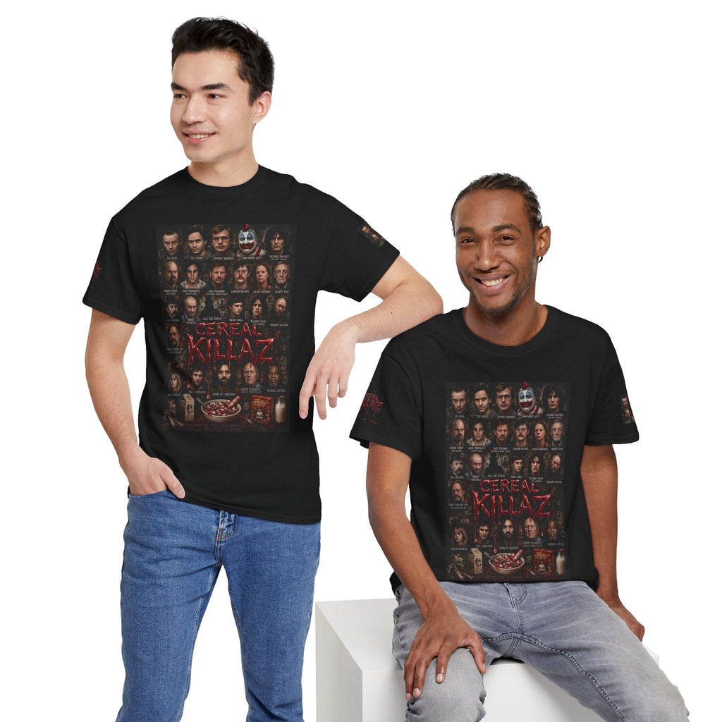 CEREAL KILLAZ™ True Crime Horror Graphic T-Shirt | Gothic Streetwear | NeuroDemonic